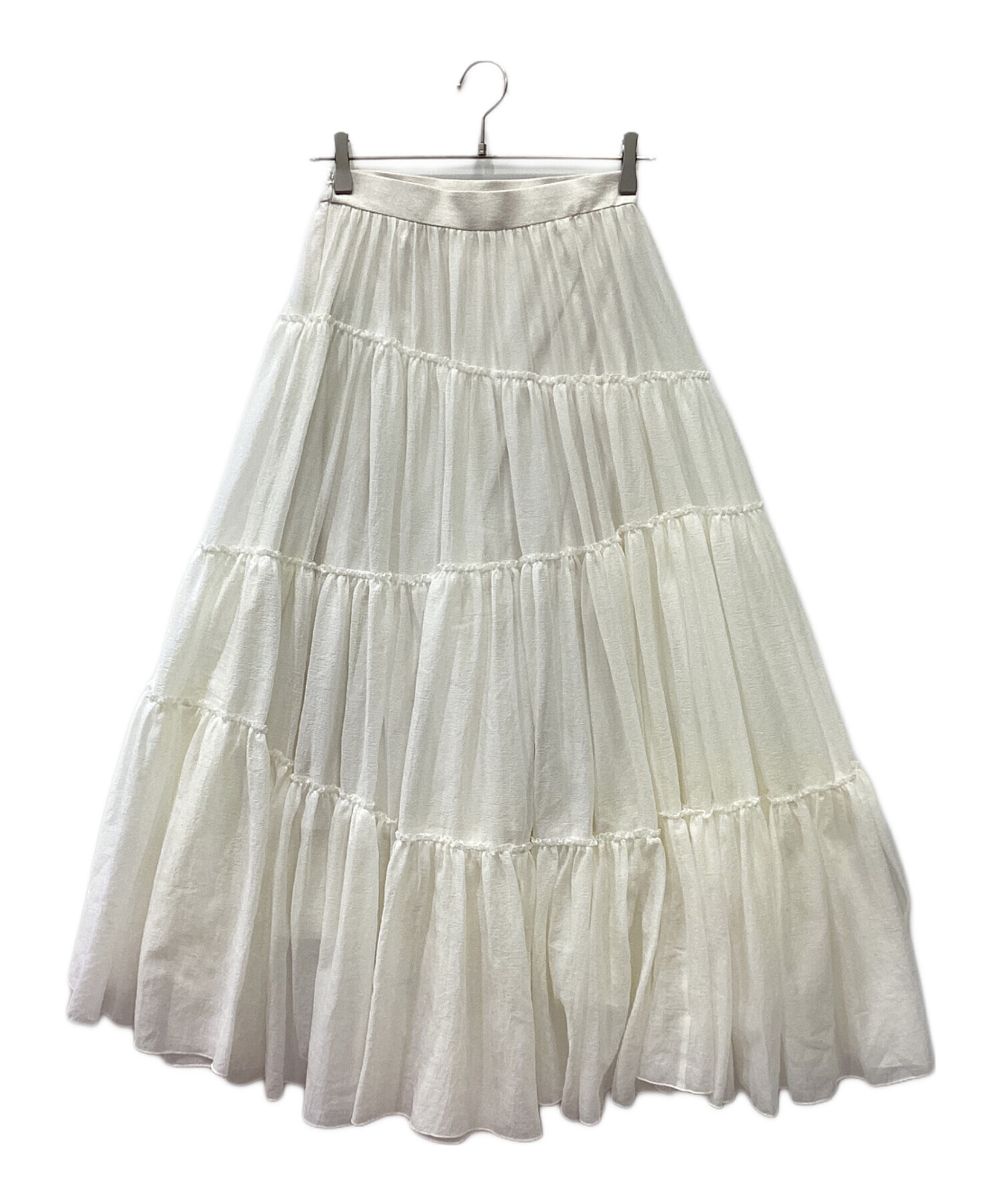 新品未使用☆anuans ボリュームティアードオーガンジースカート