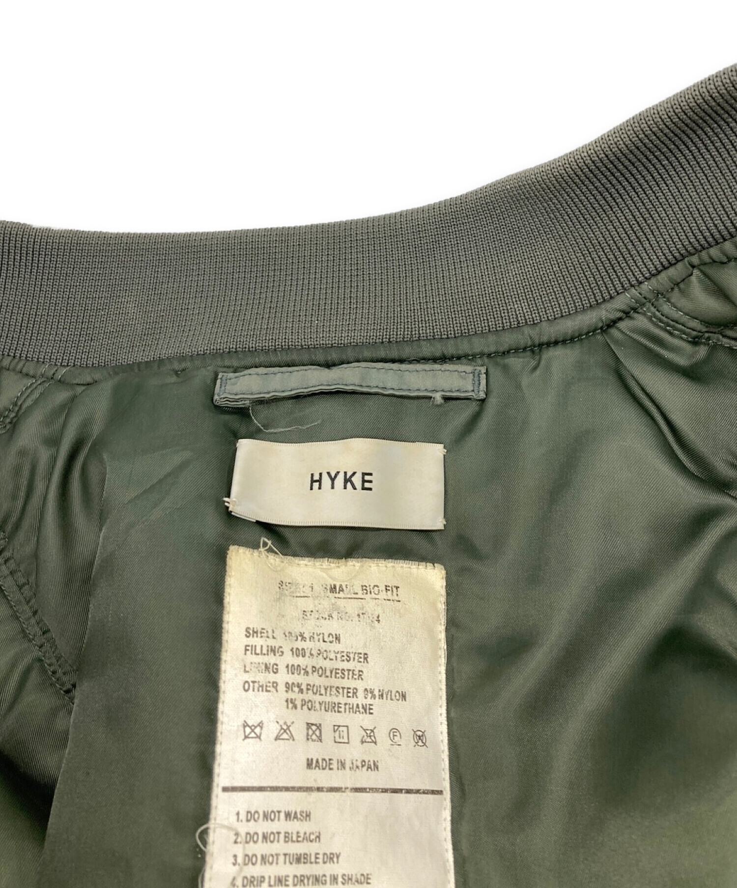 HYKE (ハイク) MA-1ジャケット カーキ サイズ:-