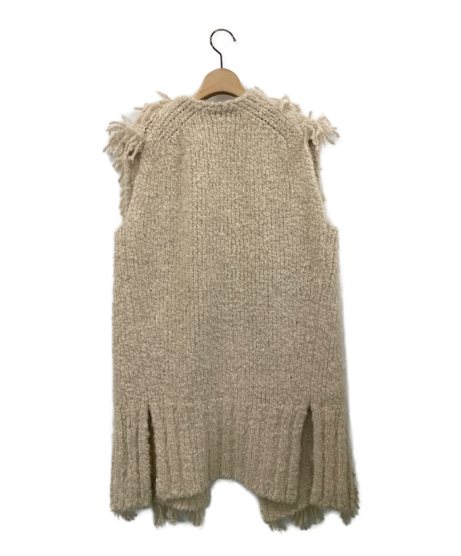 ドゥロワー 注文 フリンジニットベスト Drawer ドゥロワー フリンジ