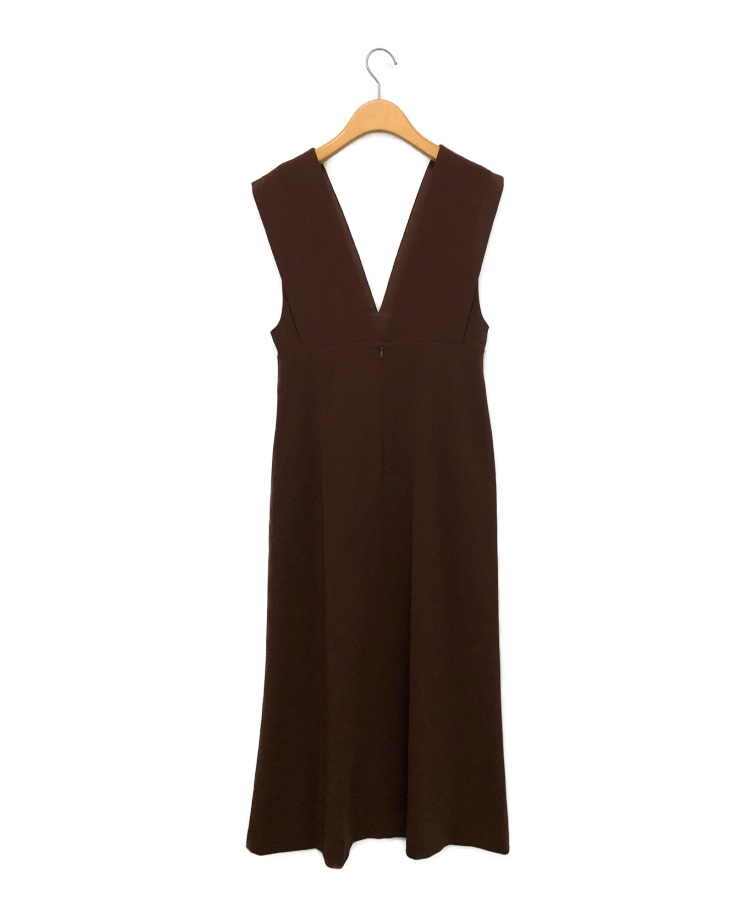 mame kurogouchi (マメクロゴウチ) V Neck Sleeveless Dress ブラウン サイズ:2