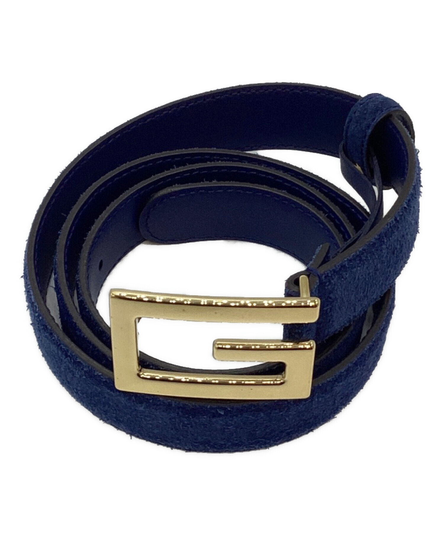 中古・古着通販】GUCCI (グッチ) レザーベルト ネイビー｜ブランド  