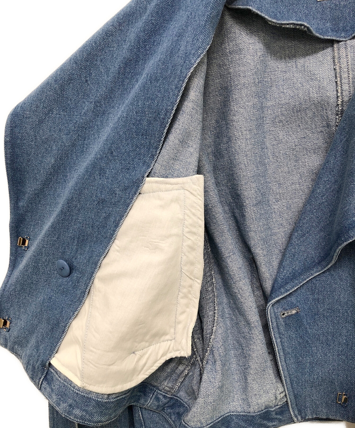 SNIDEL Sustainableショートブルゾン デニム ブルー SNIDEL