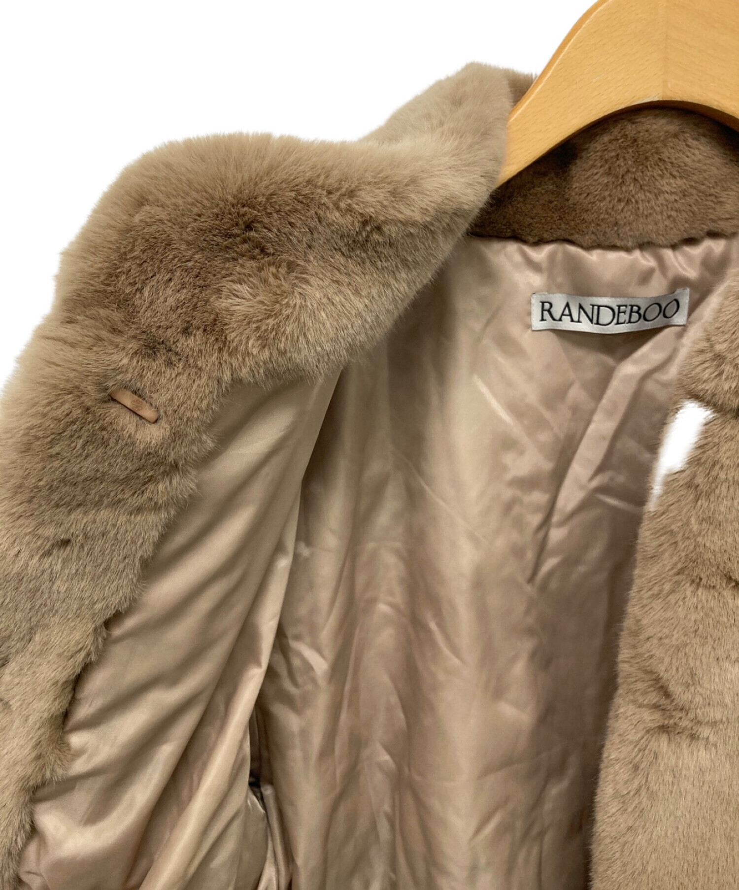 中古・古着通販】RANDEBOO (ランデブー) Melt fake fur coat ブラウン