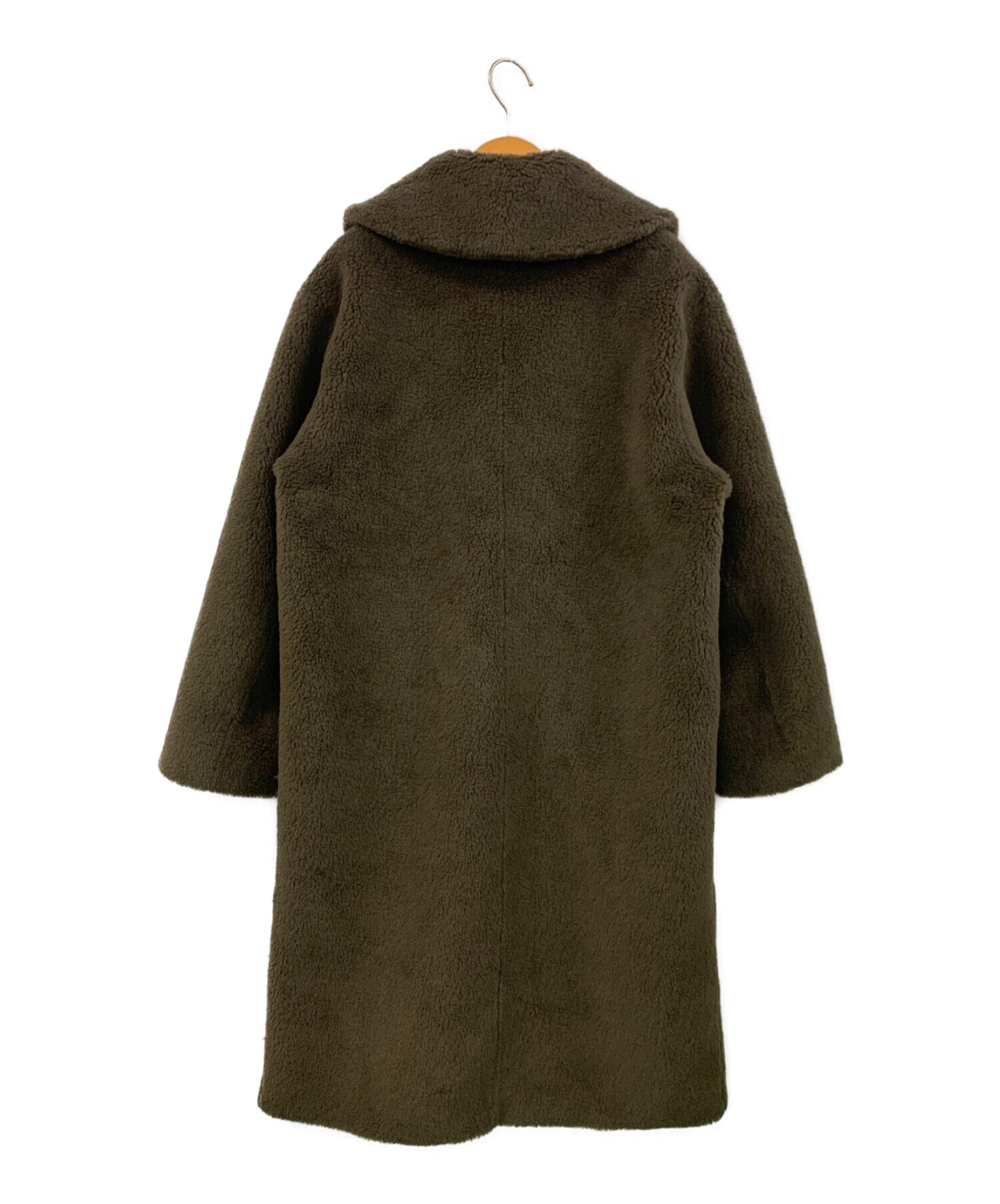 アニュアンス anuans ウールブレンドボアダブルロングコート （KHAKI