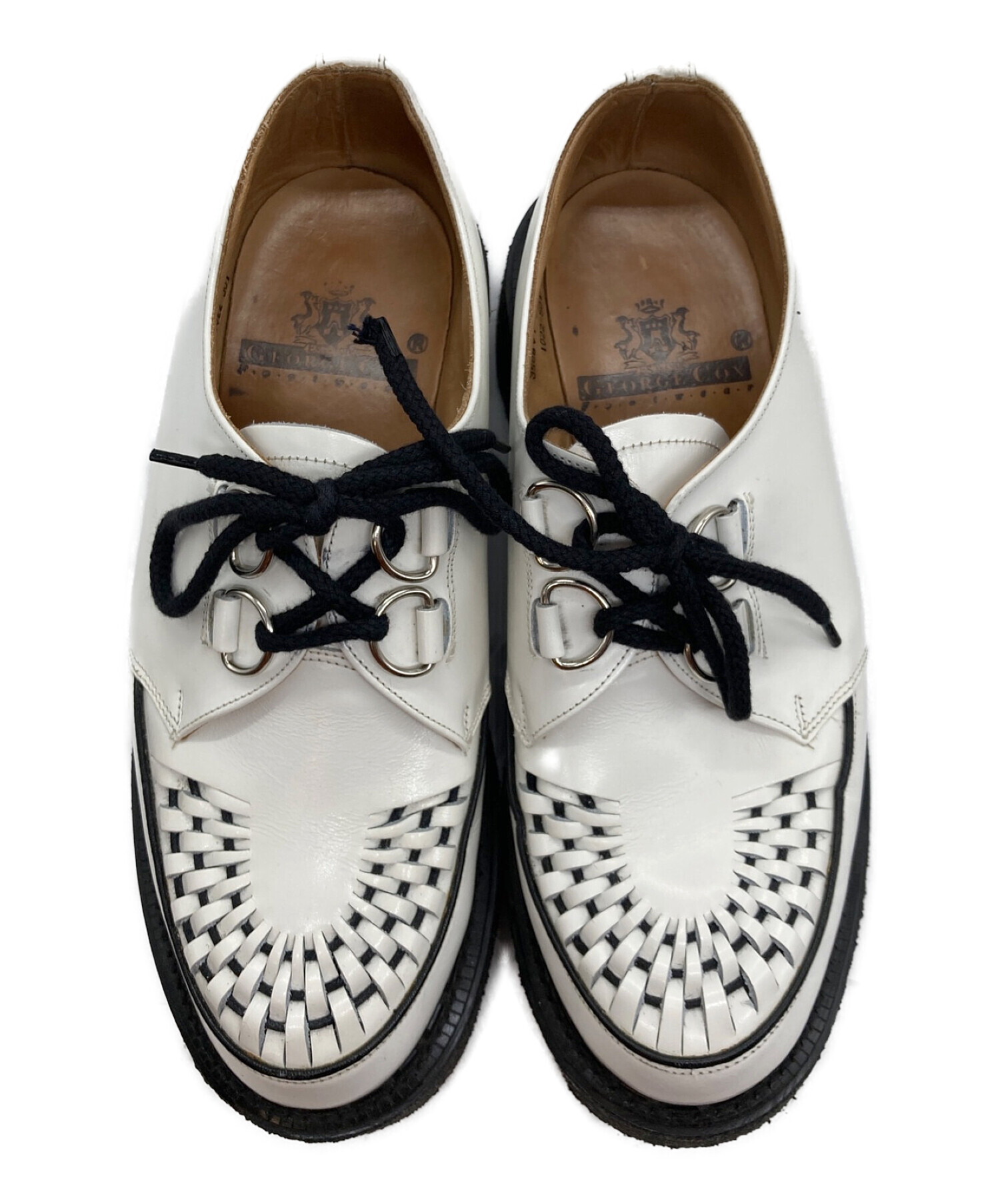 ジョージコックス ギブソン UK7 白 ホワイト ラバーソール - 靴