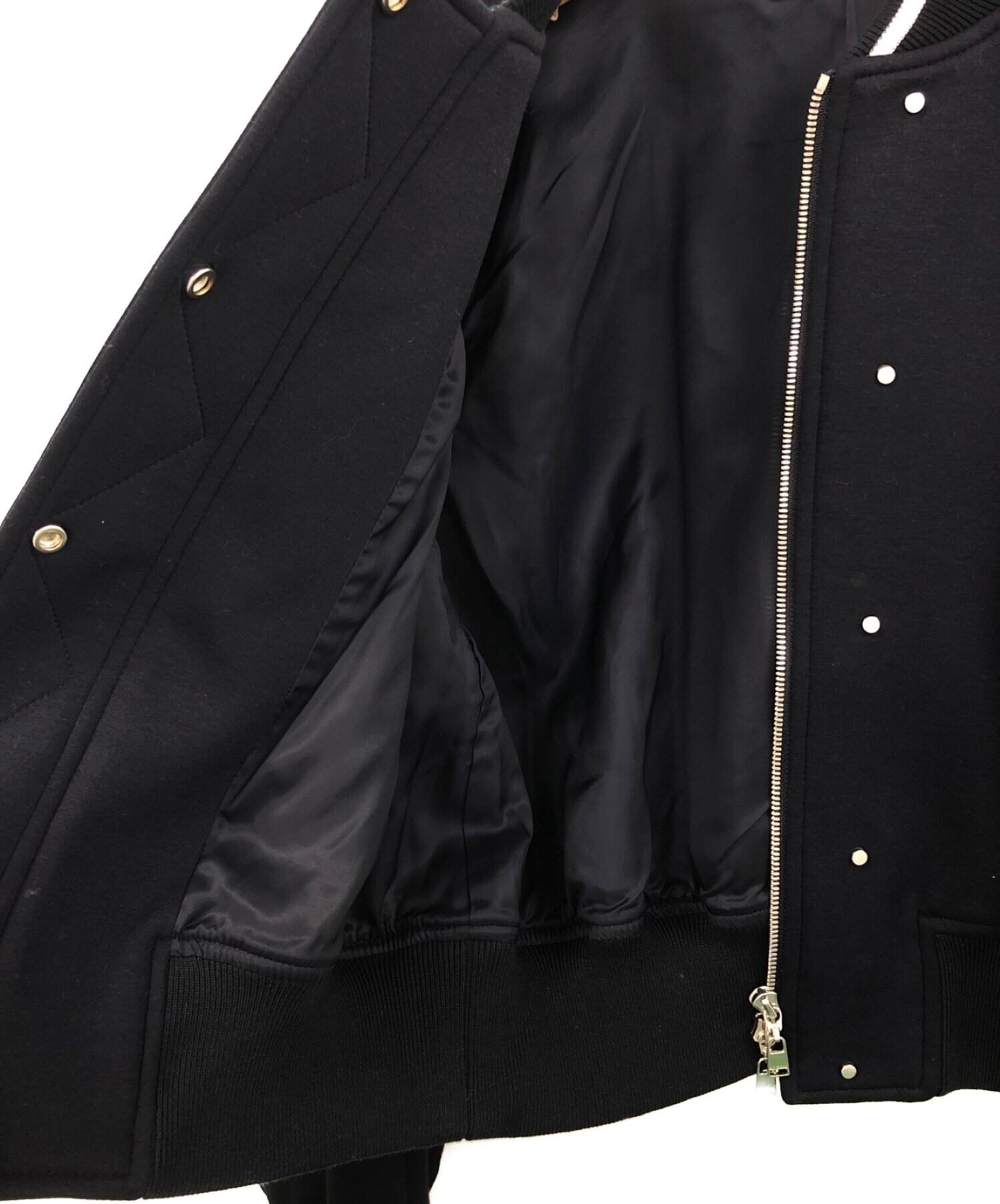 中古・古着通販】ADEAM (アディアム) バーシティジャケット ネイビー 