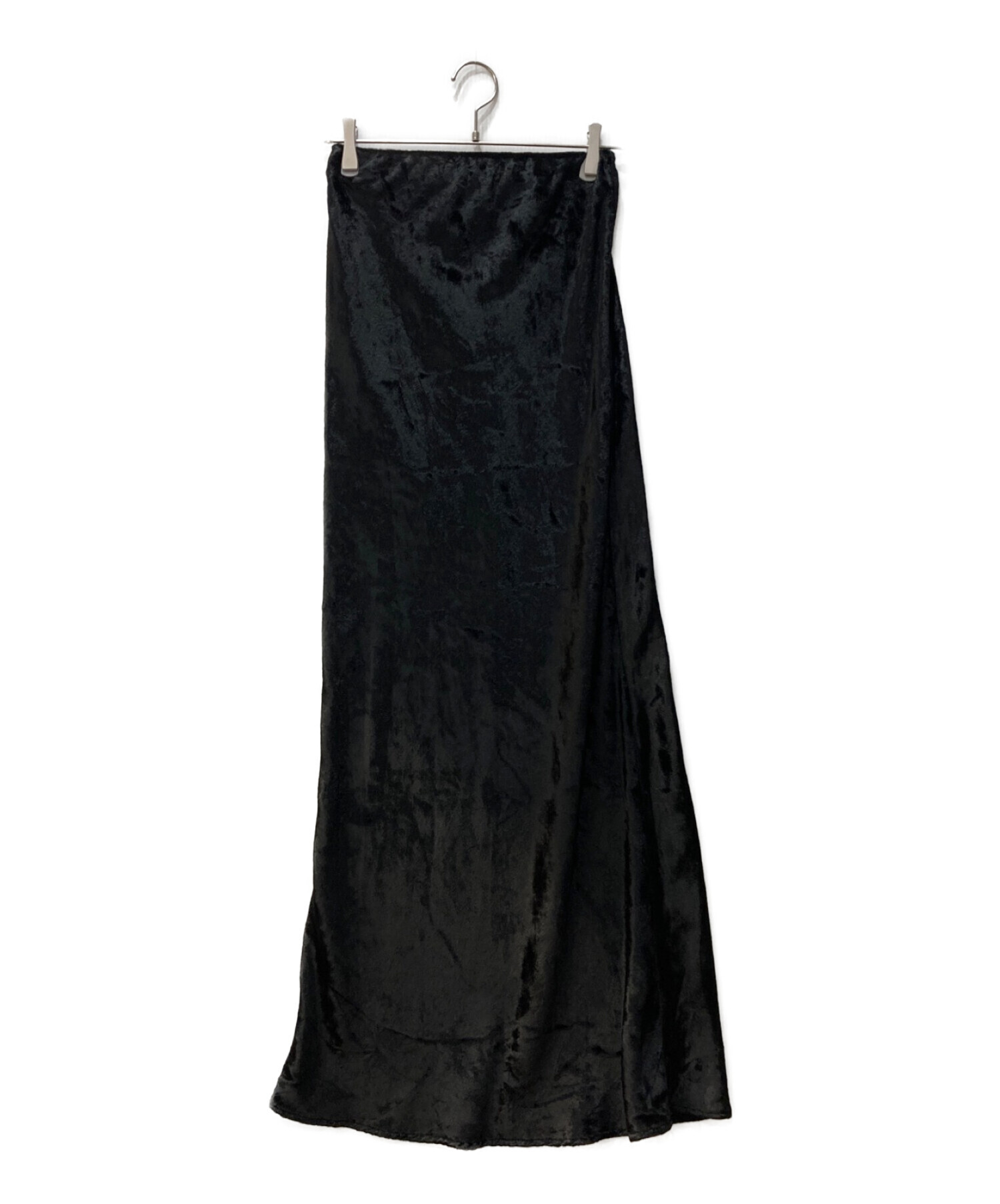 ENOF velvet long skirt black Mレディース