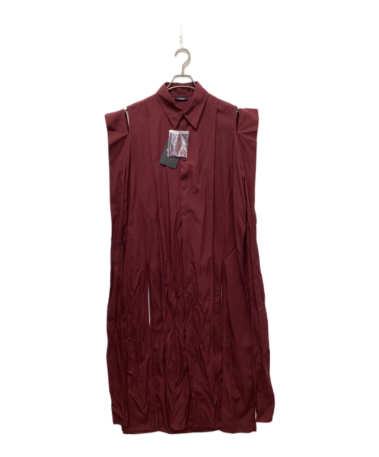 中古・古着通販】LIMI feu (リミフゥ) デザインロングシャツ ボルドー 