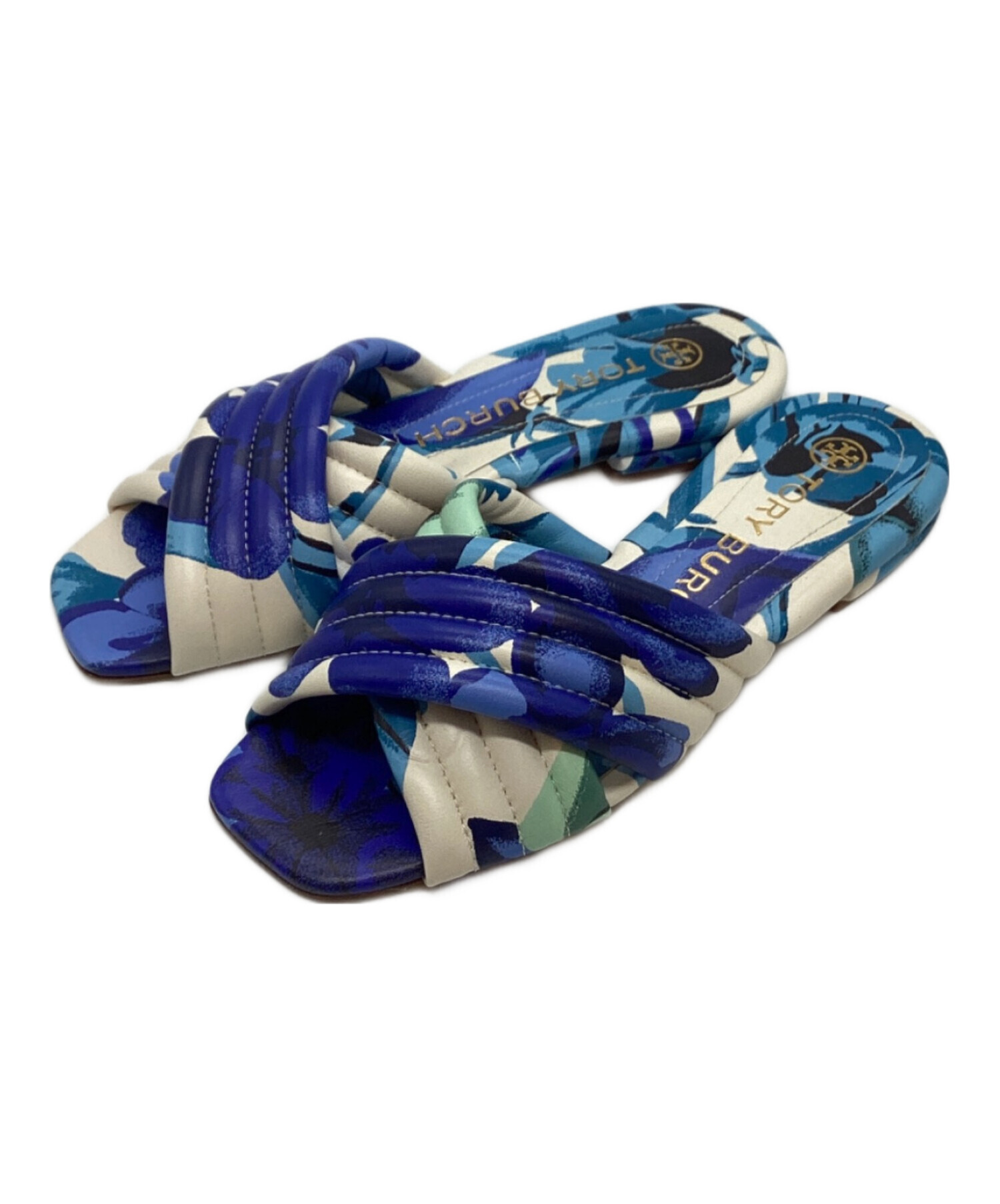 中古・古着通販】TORY BURCH (トリーバーチ) フラットサンダル ブルー 