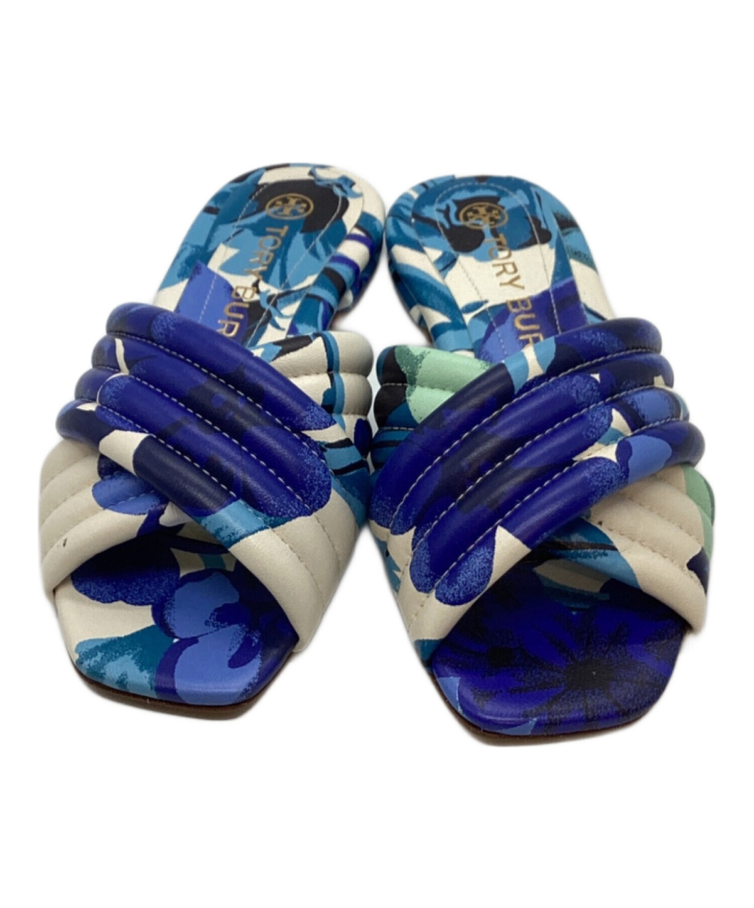 中古・古着通販】TORY BURCH (トリーバーチ) フラットサンダル ブルー 