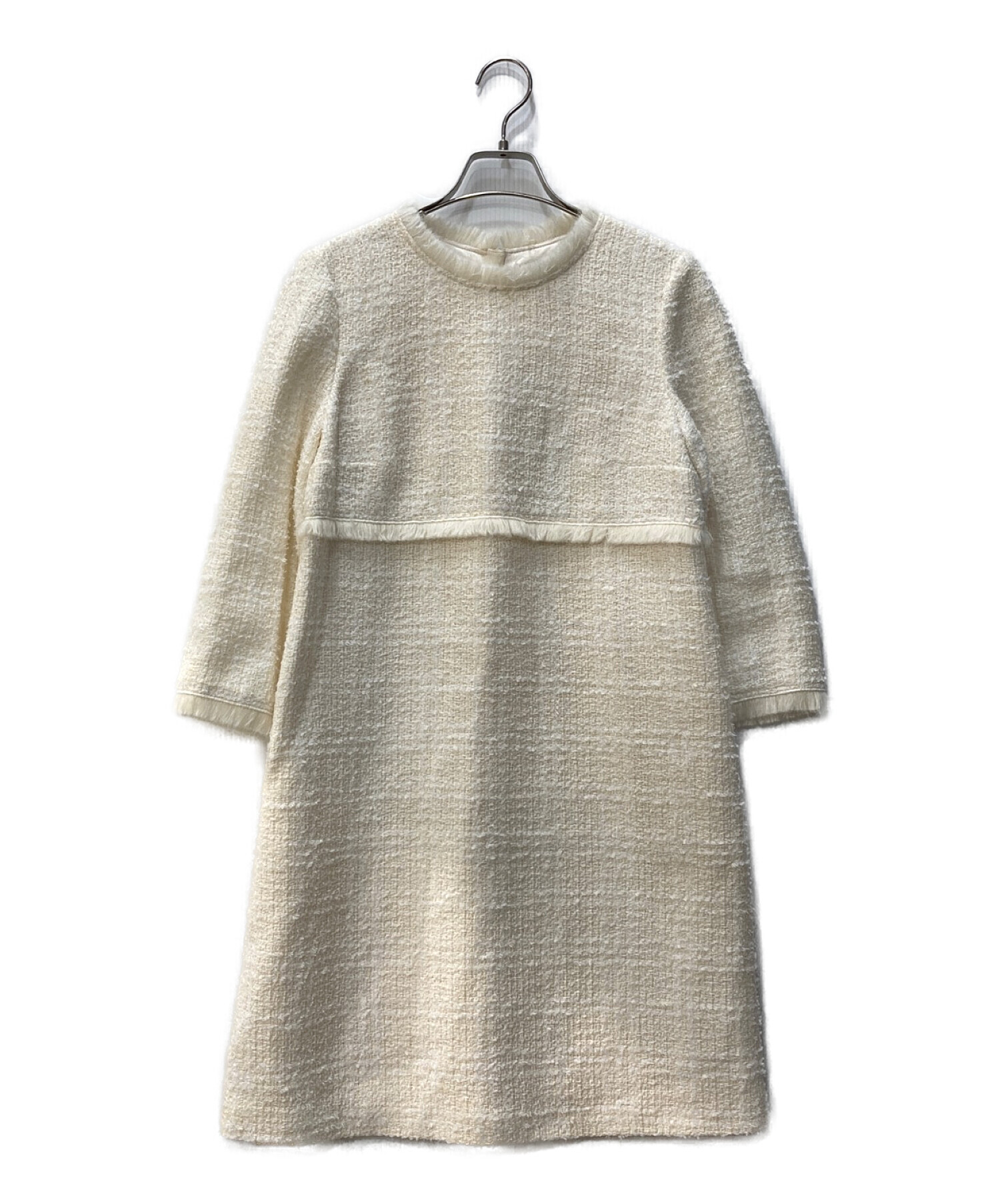 中古・古着通販】PAULE KA (ポールカ) ツイードクルーネックワンピース 