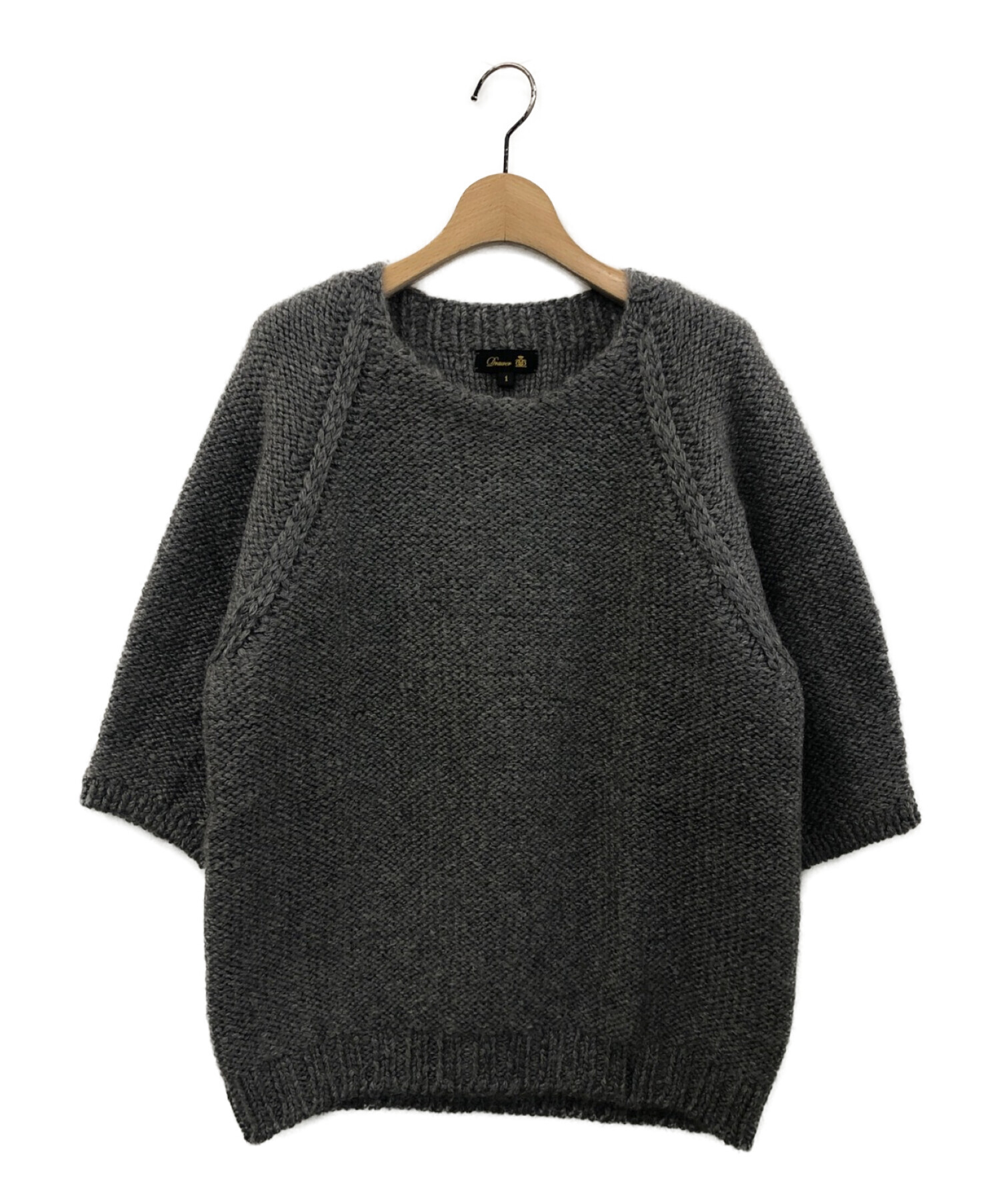 中古・古着通販】DRAWER (ドゥロワー) WT ウールモヘアニット グレー 