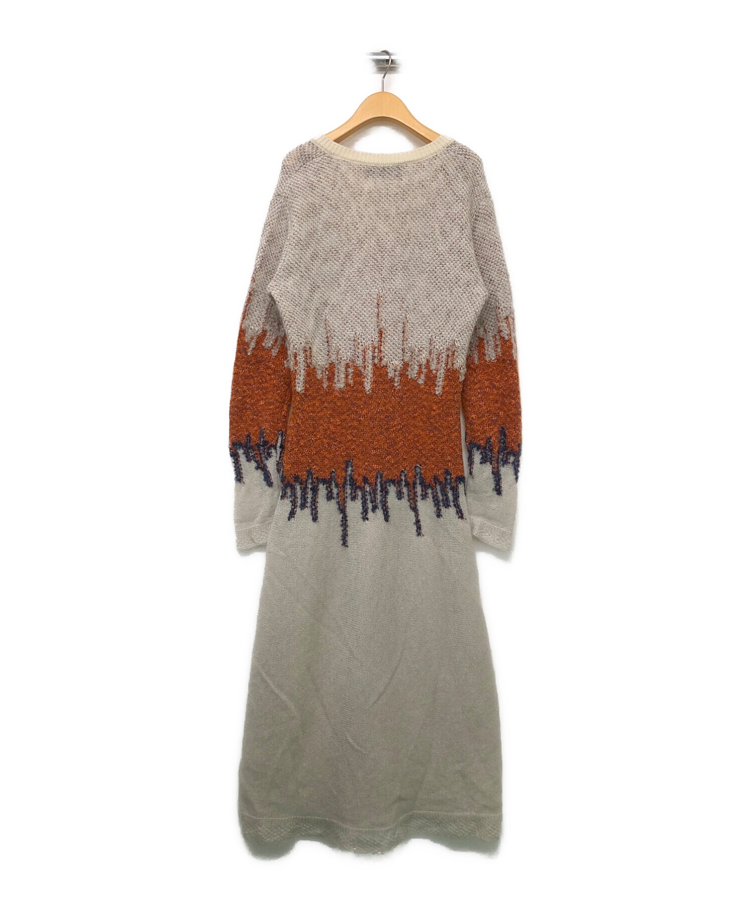 中古・古着通販】MURRAL (ミューラル) Water mirror knit dress グレー 