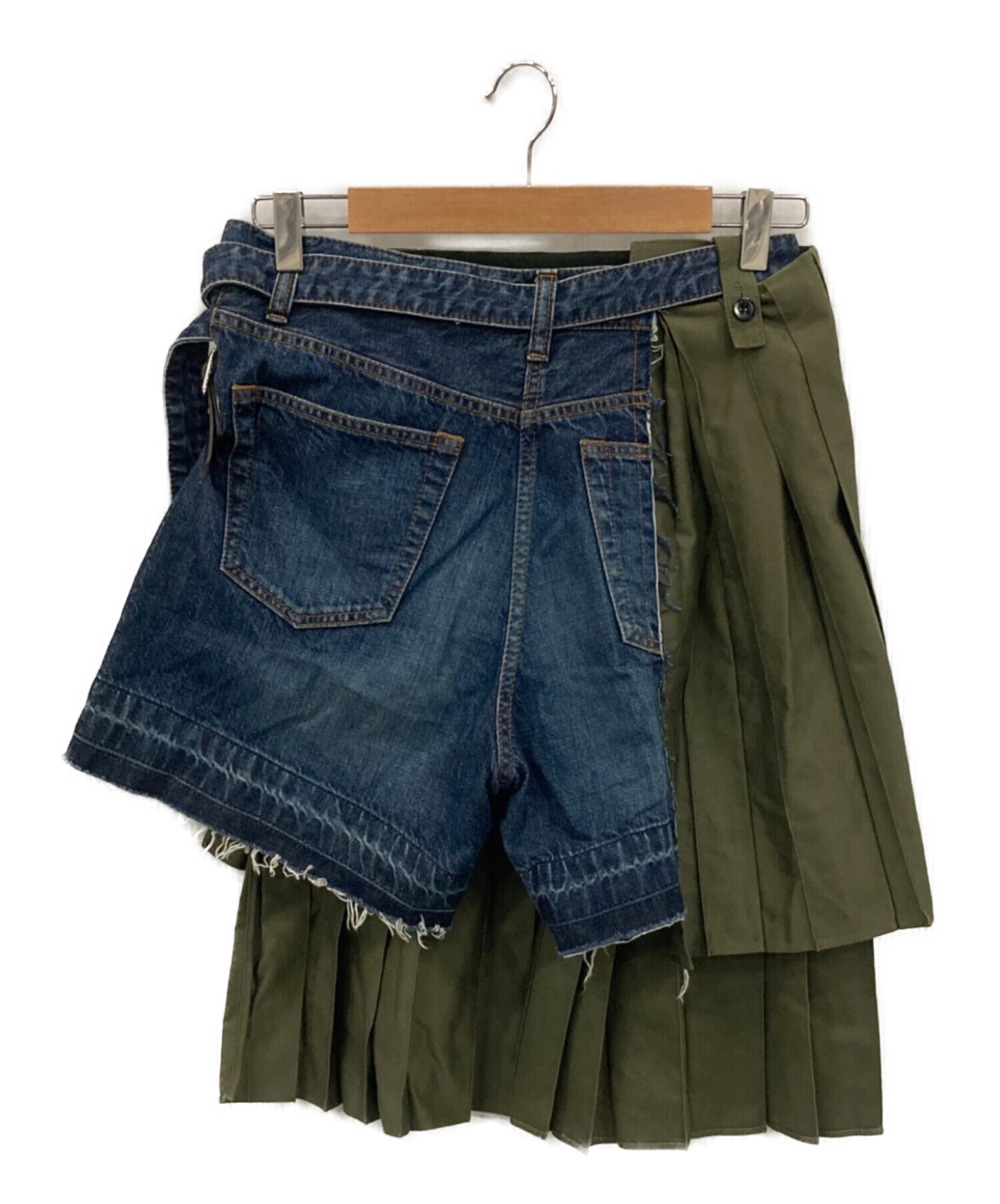 中古・古着通販】sacai (サカイ) ドッキングデニムショートパンツ  