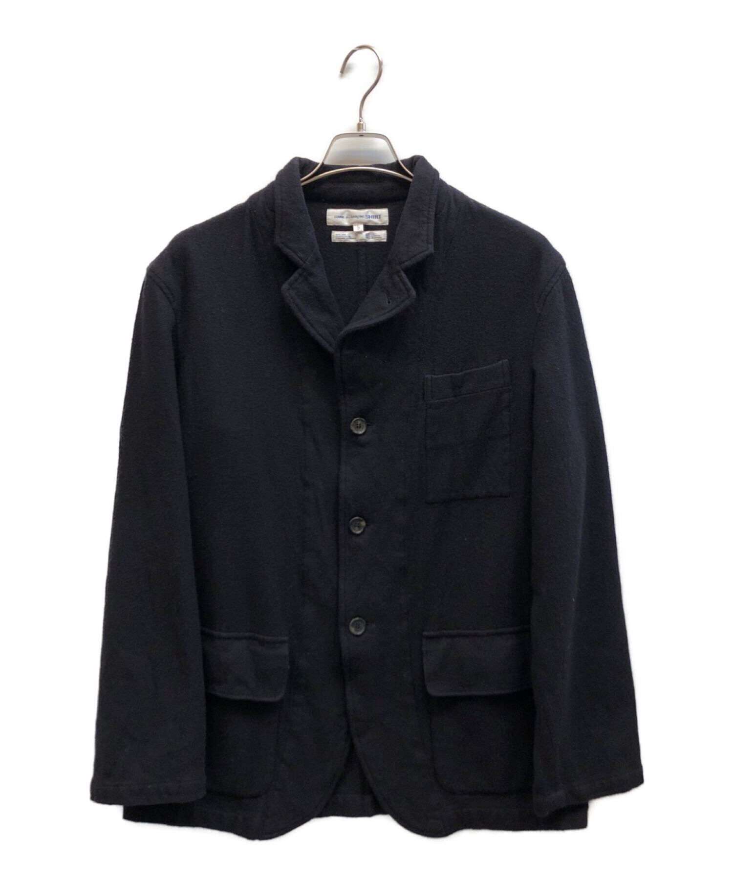 COMME des GARCONS SHIRT (コムデギャルソンシャツ) ウールジャケット ネイビー サイズ:S