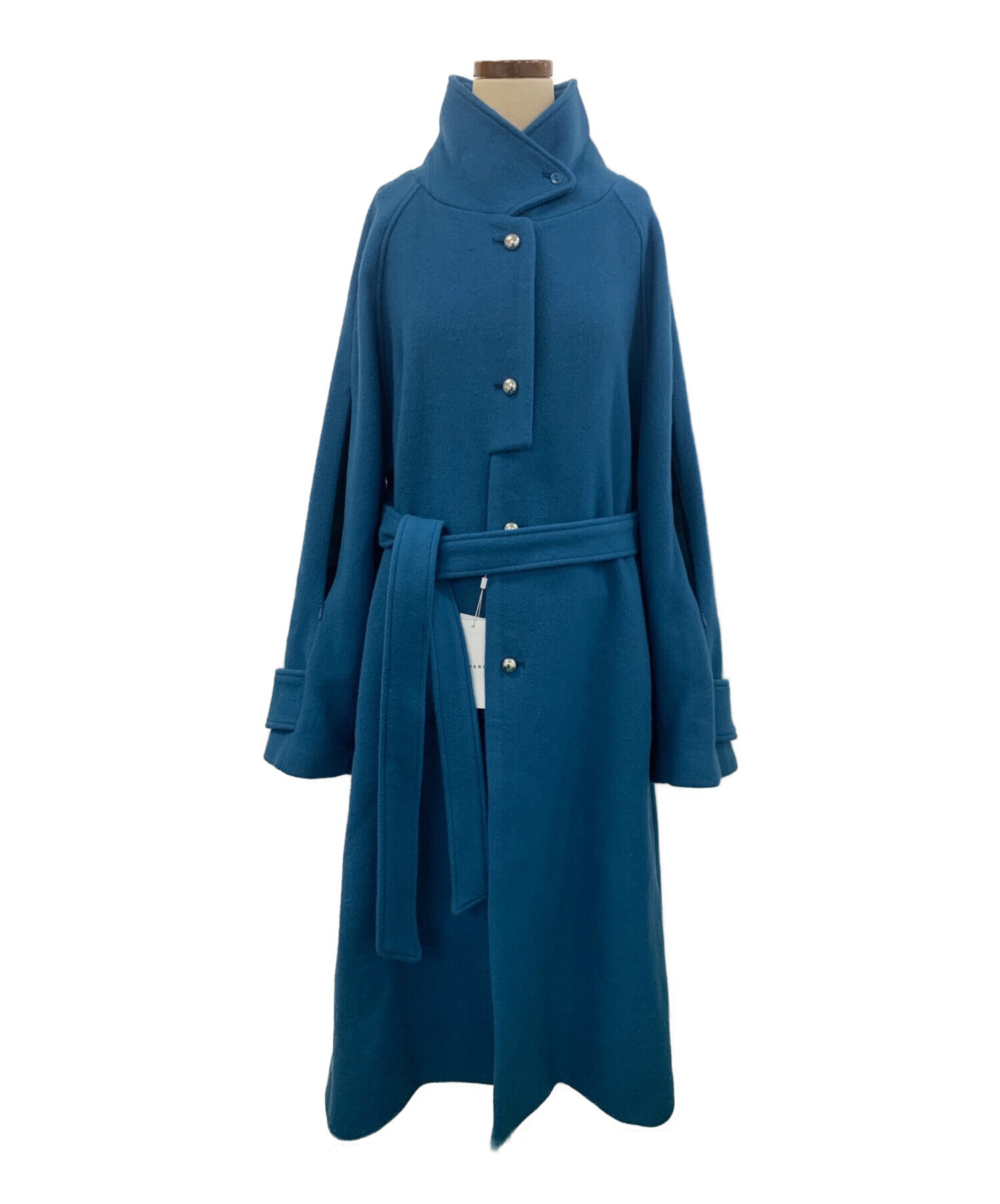 新品Ameri SOFT WOOL BAL COLLAR COAT ブルー Sサイズ SOFT WOOL BAL