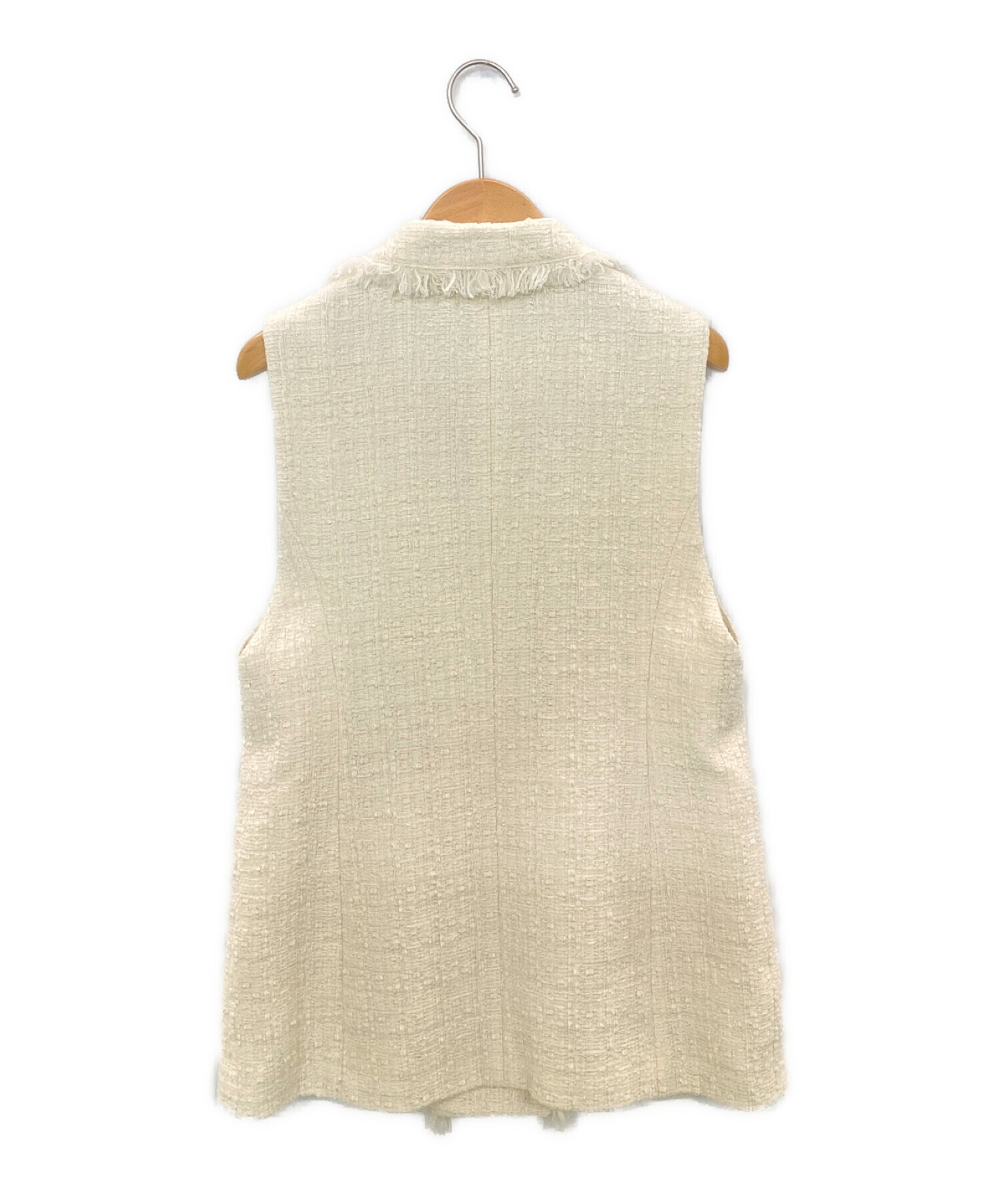 アナイANAYI ツィードフリンジジレツイードベスト36