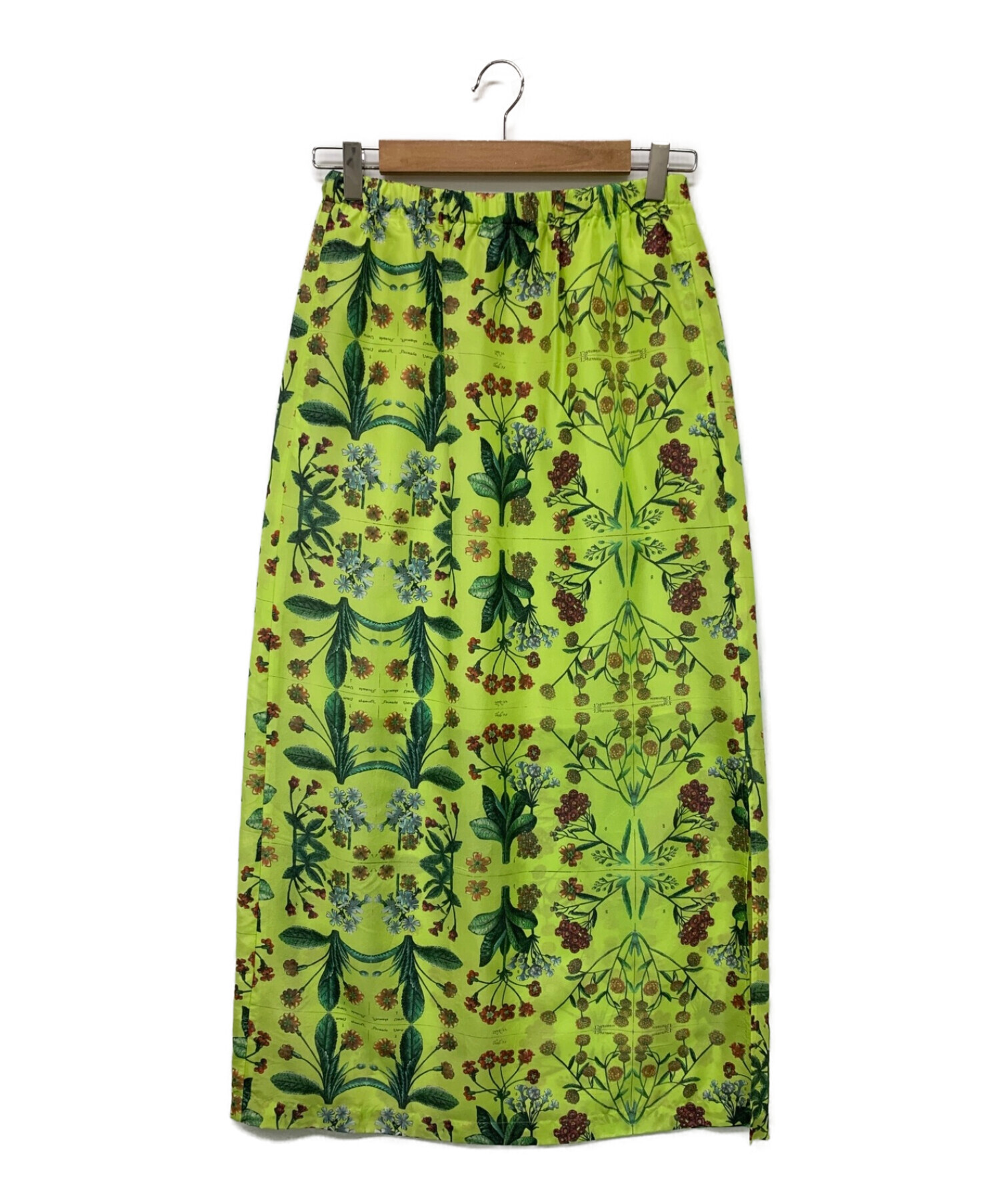 caban シルク パレルモフラワープリントサイドスリットスカート CABaN シルク パレルモフラワープリントサイドスリットスカート