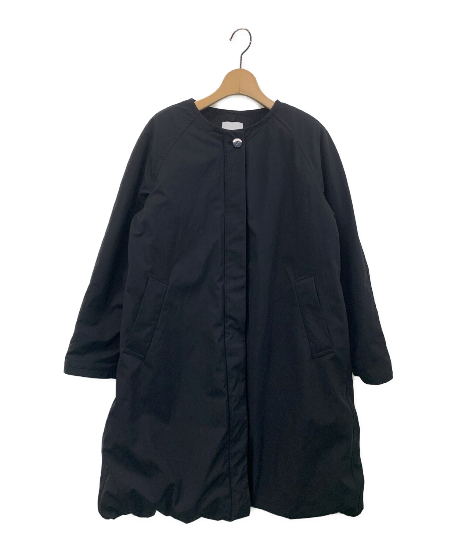 中古・古着通販】YONFA (ヨンファ) パデットファーコート ブラック 