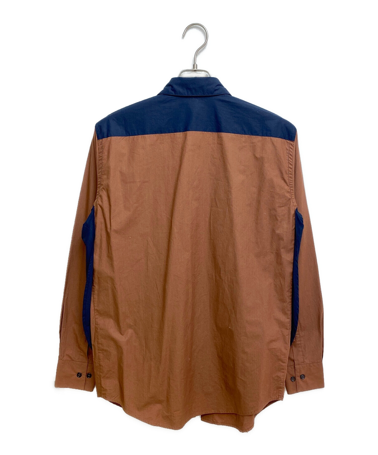 中古・古着通販】MARNI (マルニ) レイヤード長袖シャツ ブラウン  