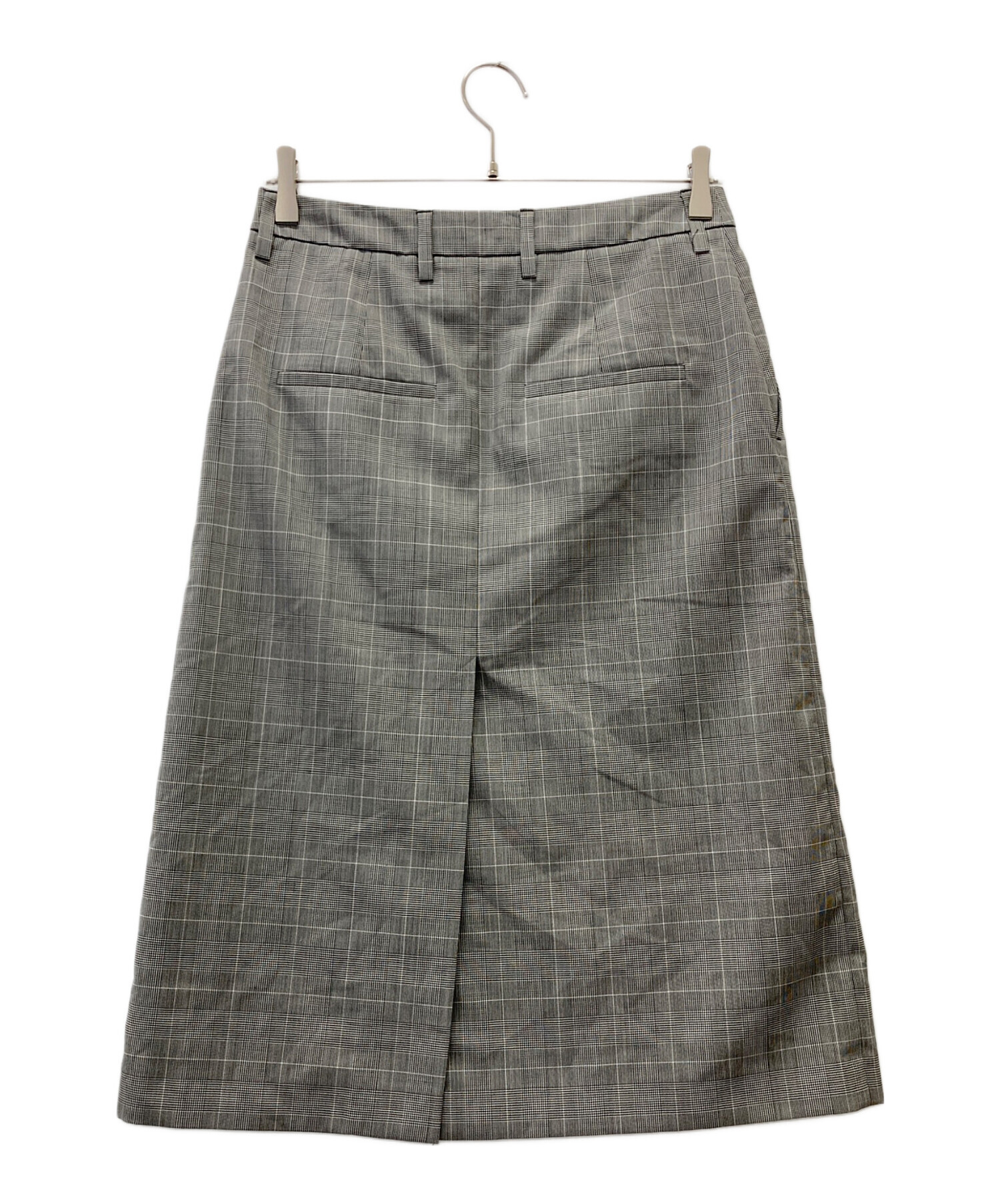 中古・古着通販】PRADA (プラダ) グレンチェック プリーツ ラップ 
