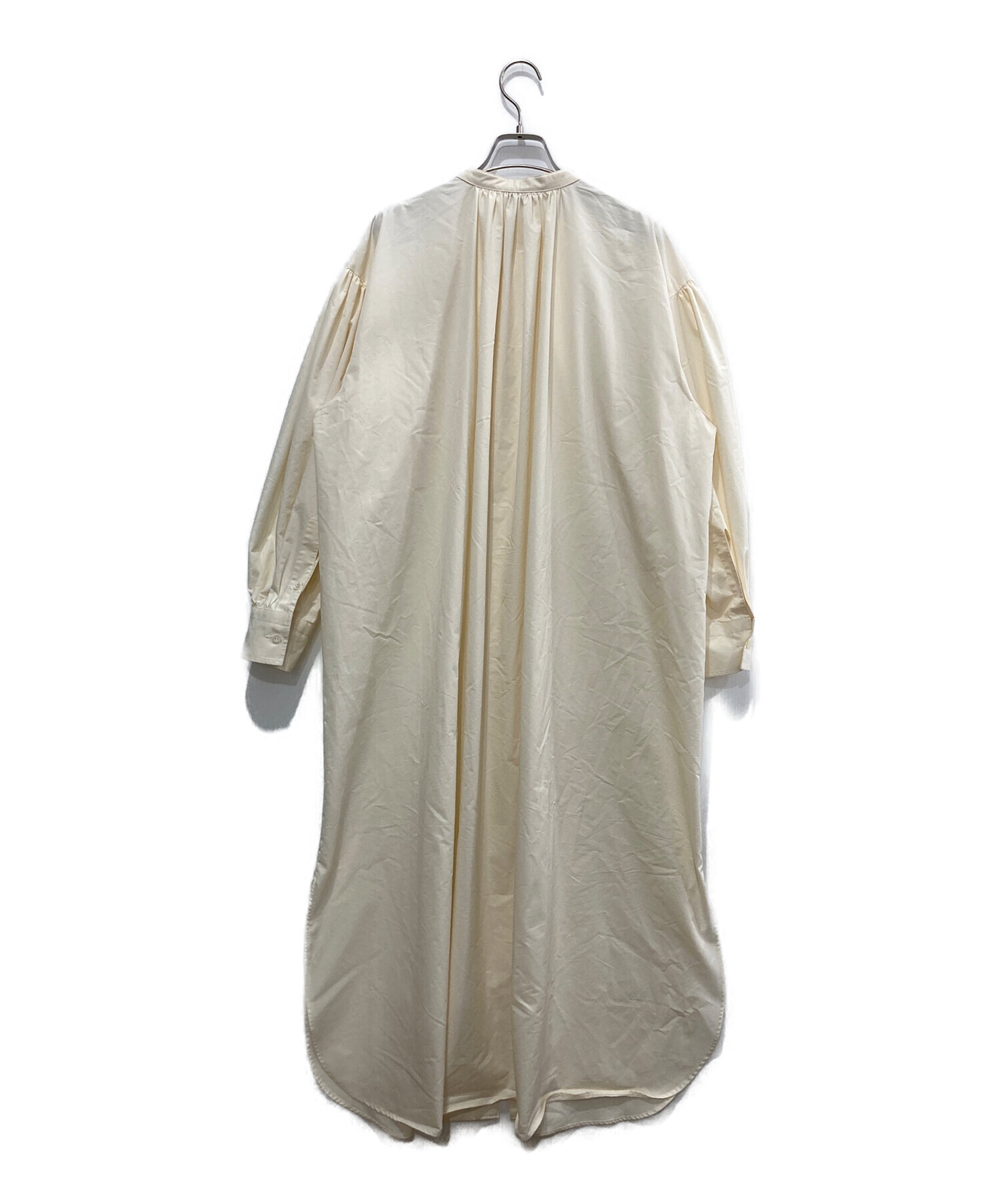 HYKE T/C GATHERED DRESS CREAM サイズ1