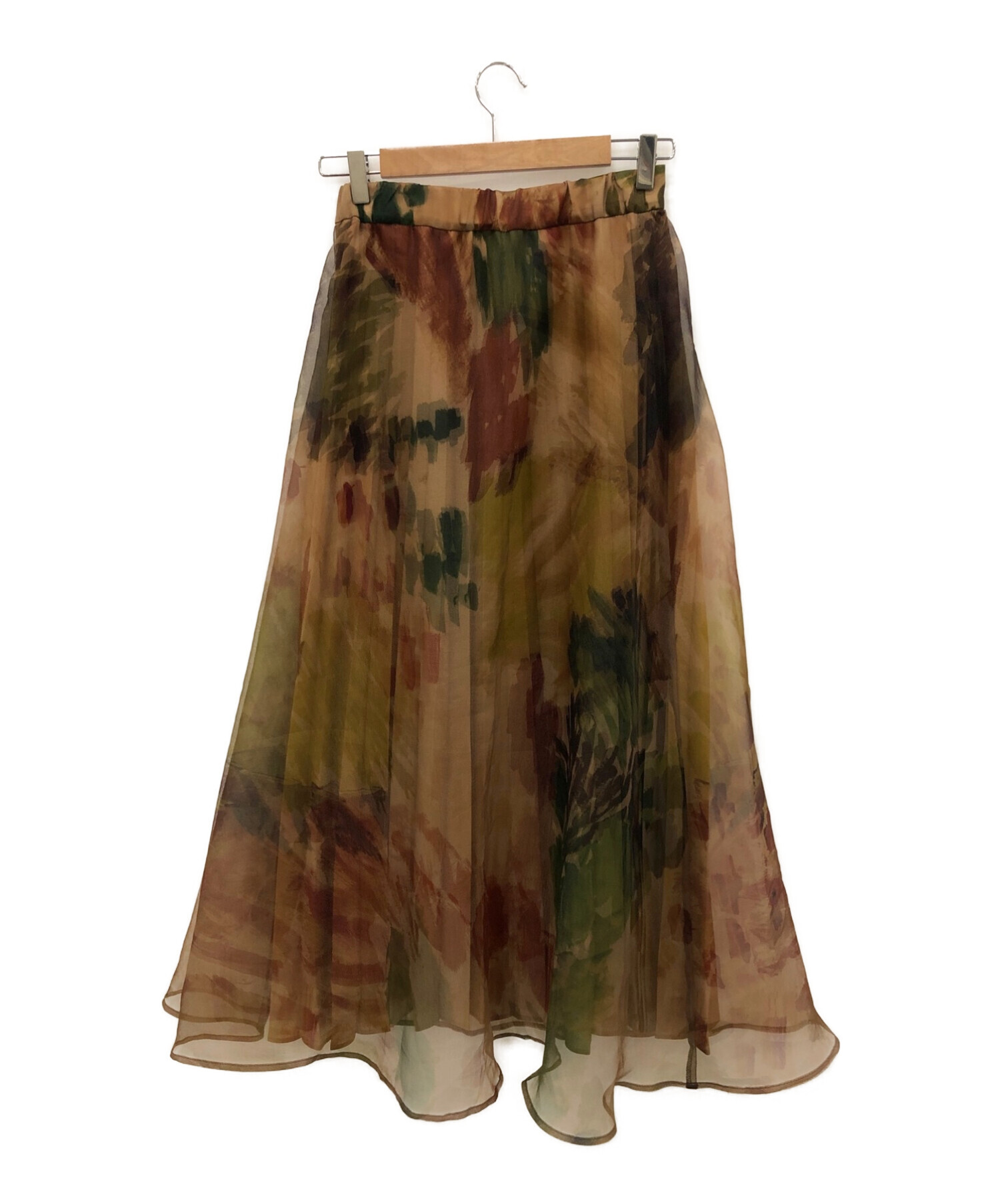 中古・古着通販】Ameri (アメリ) UND WILLOW PAINT PLEATS SKIRT  