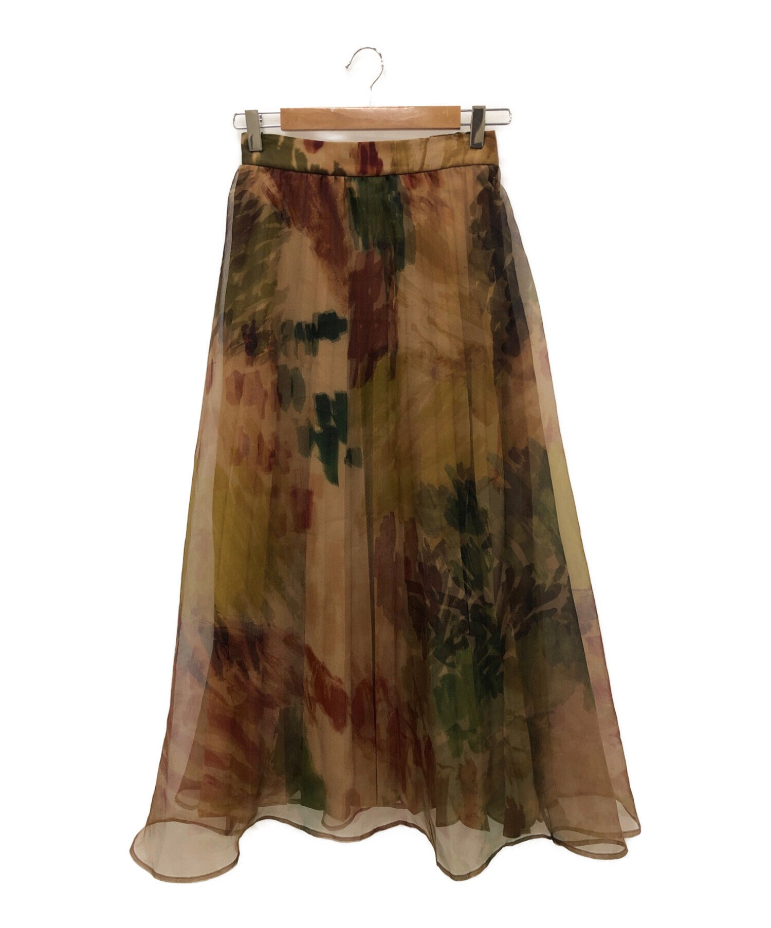 着丈90cmAMERI willow paint pleats skirt