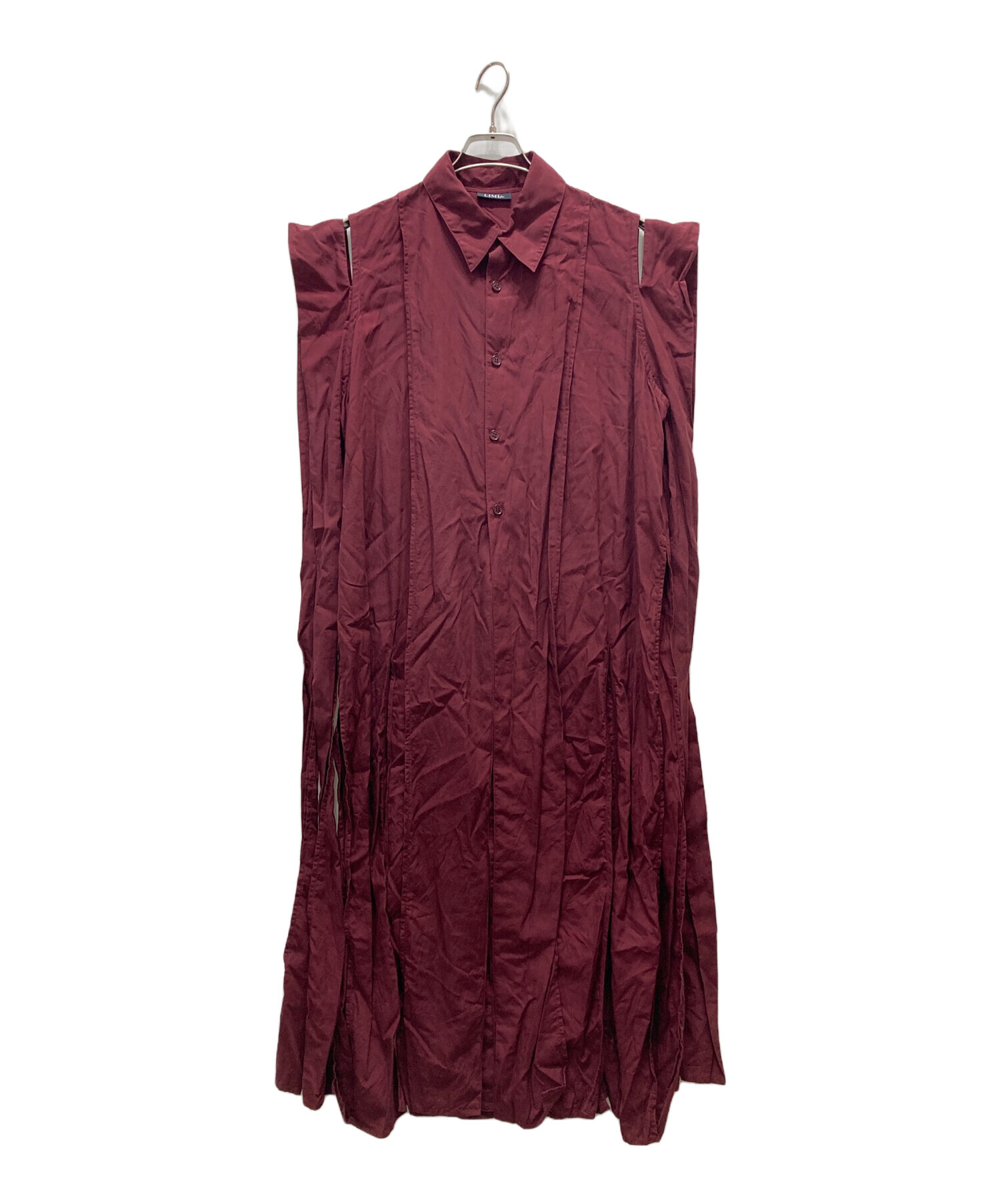 中古・古着通販】LIMI feu (リミフゥ) デザインロングシャツ ボルドー 