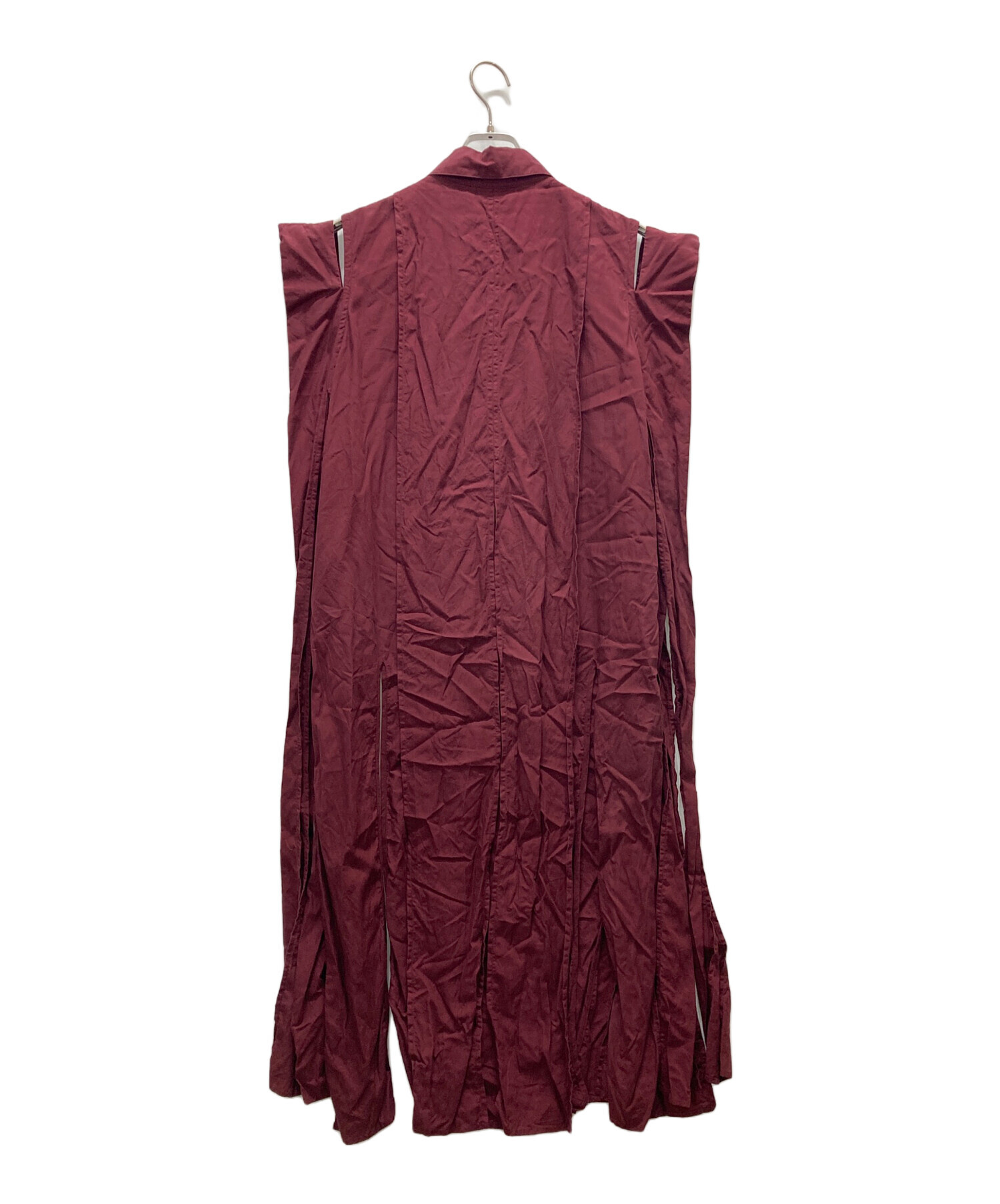 中古・古着通販】LIMI feu (リミフゥ) デザインロングシャツ ボルドー 