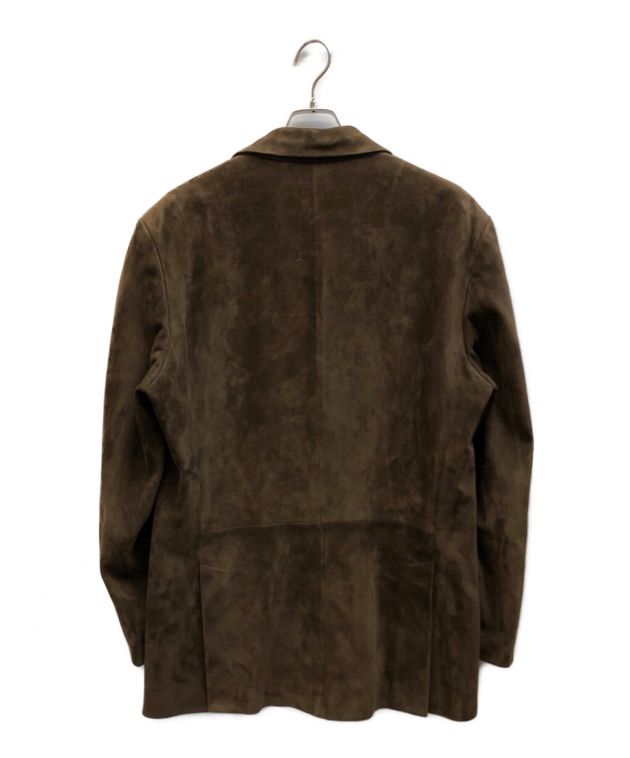中古・古着通販】LOEWE (ロエベ) スウェードレザージャケット ブラウン 