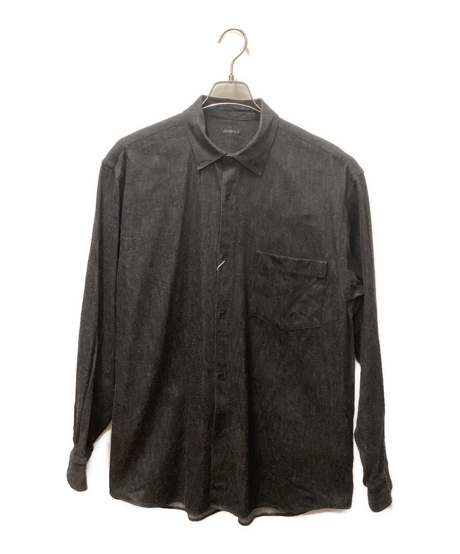 中古・古着通販】COMOLI (コモリ) デニムコモリシャツ ブラック サイズ 