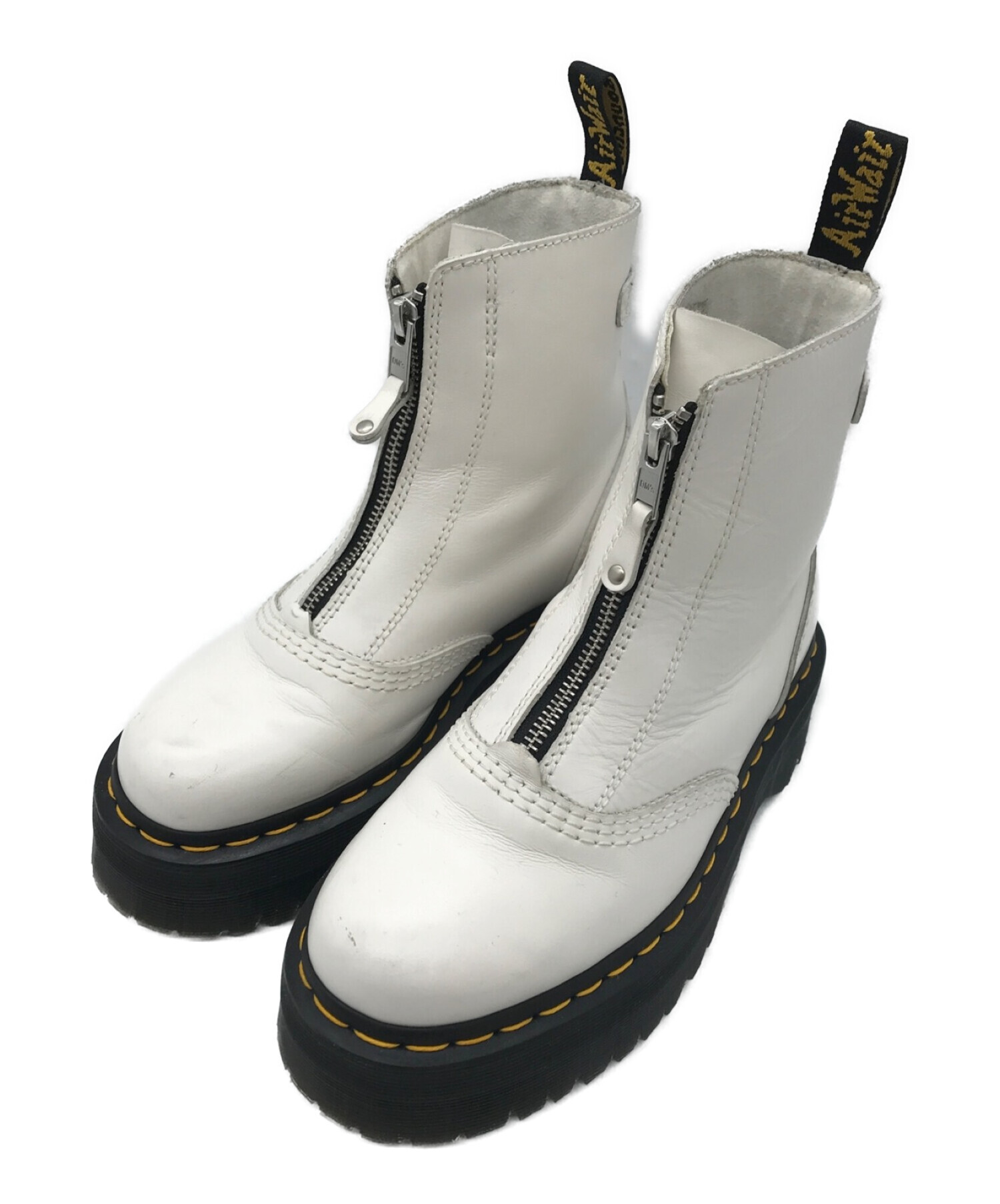 Dr. Martens ドクターマーチンJetta ホワイトフロントジップブーツ Dr. Martens ドクターマーチンJetta ホワイトフロントジップブーツ