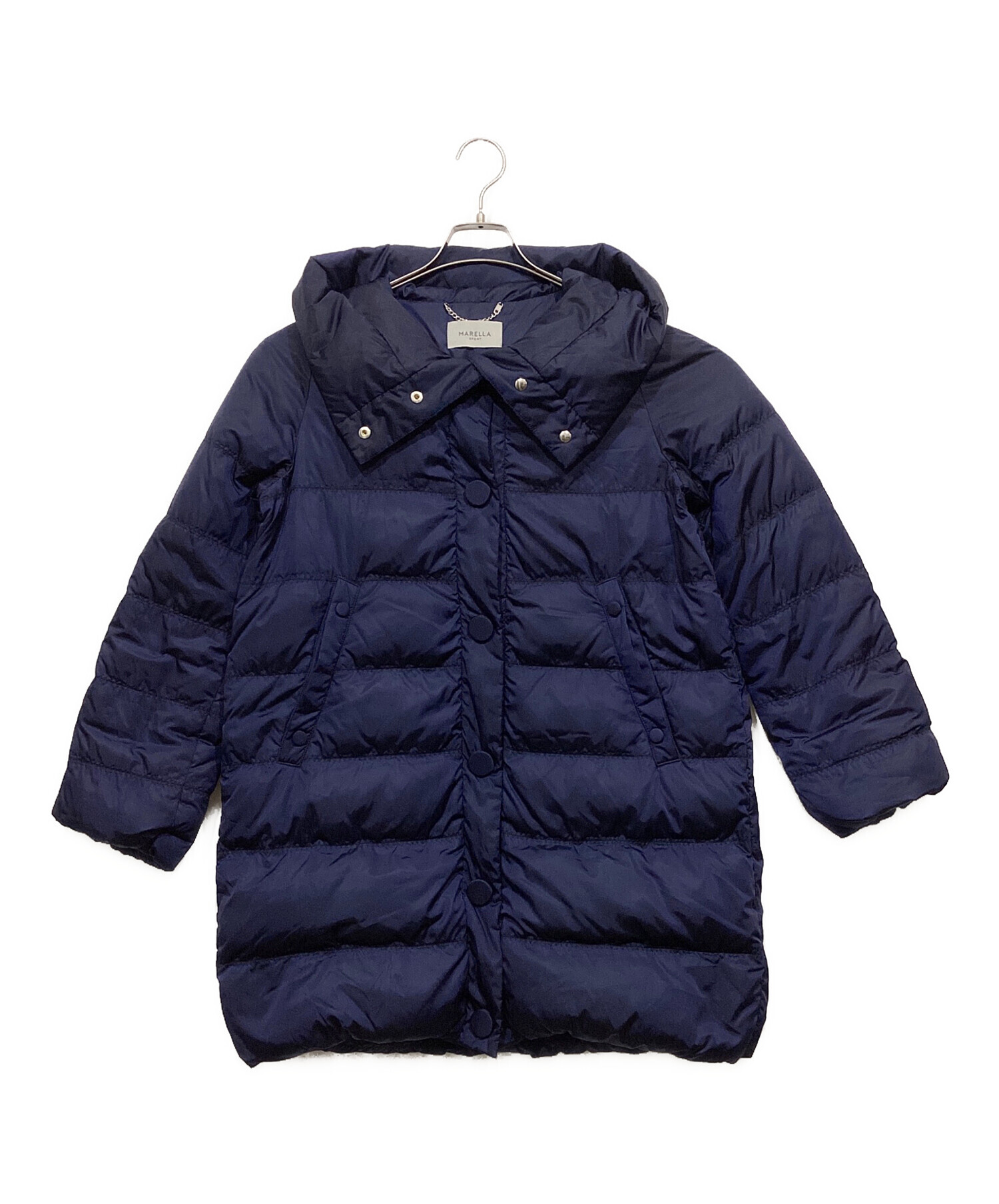 マレーラ MARELLA sport ダウンコート ブルー M相当 Aライン マレーラ