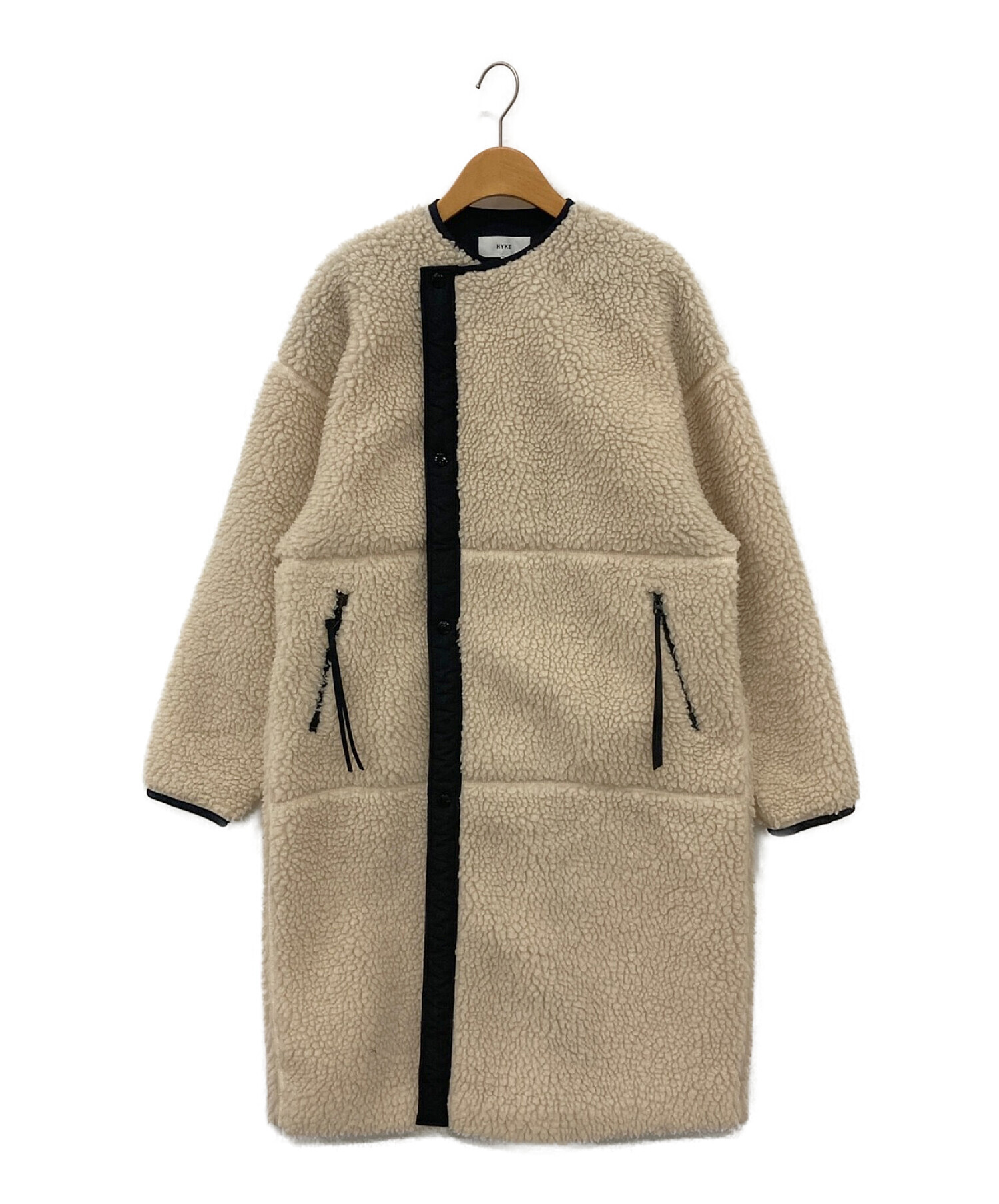 HYKE FAUX SHEARLING COAT ボアコート