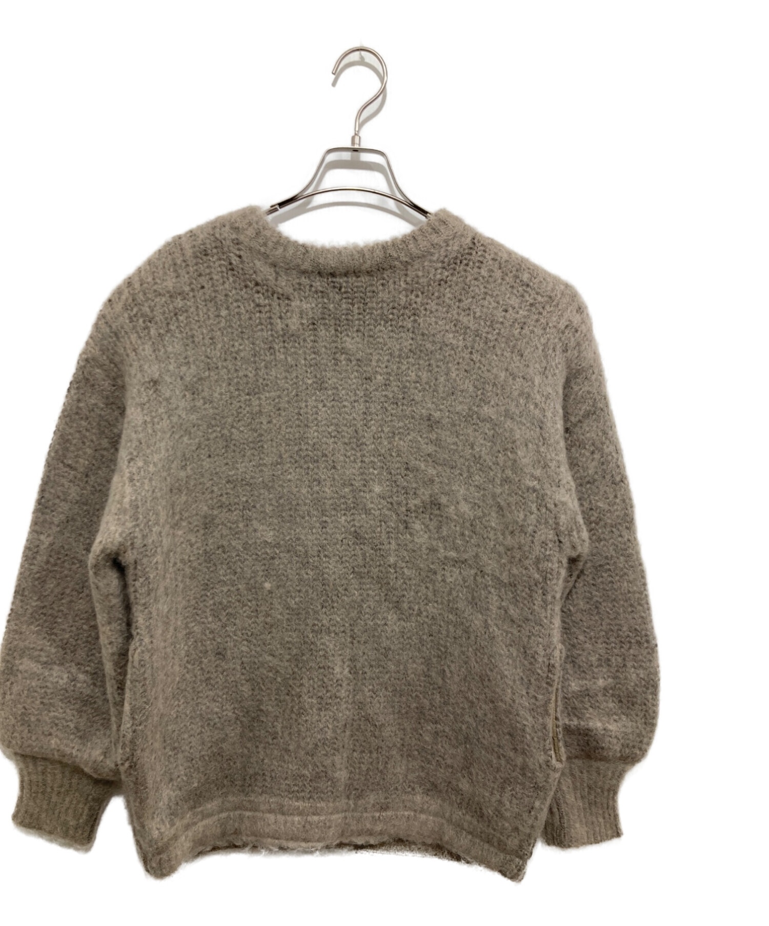 アメリヴィンテージ 2WAY MOHAIR SHAGGY KNIT グレージュ 