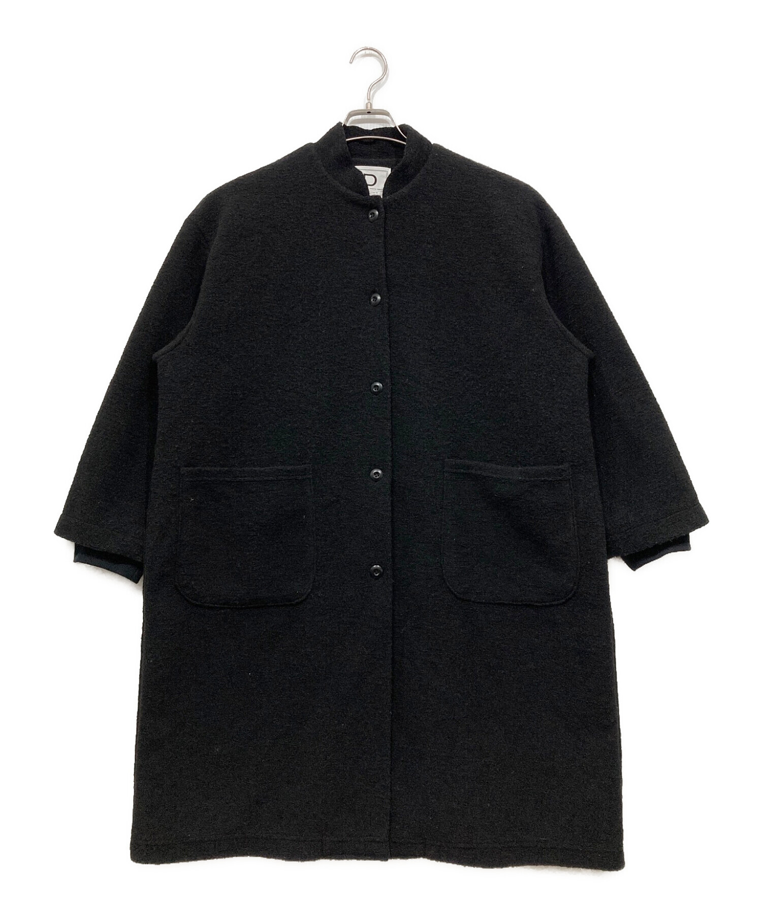 中古・古着通販】D (ディー) スタンドカラーコート ブラック サイズ:38 