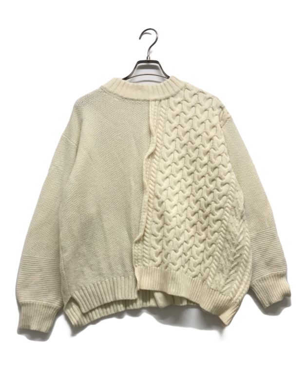 中古・古着通販】ZUCCA (ズッカ) アランニット アイボリー サイズ:M 