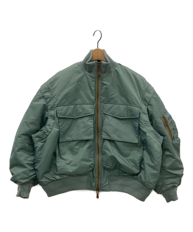 中古・古着通販】SLY (スライ) DAMAGE 2WAY OVER MA-1 ライトグリーン 