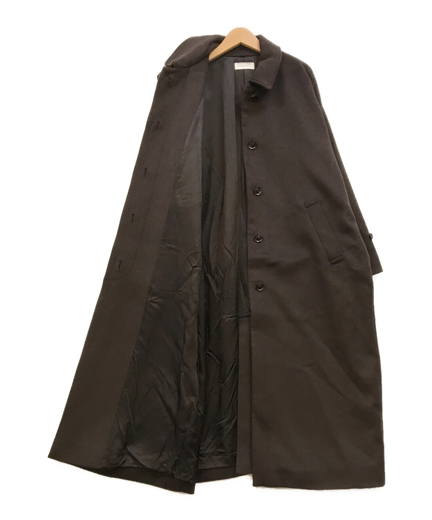 中古・古着通販】KAGURE (カグレ) ウールバルマカンコート ブラウン 