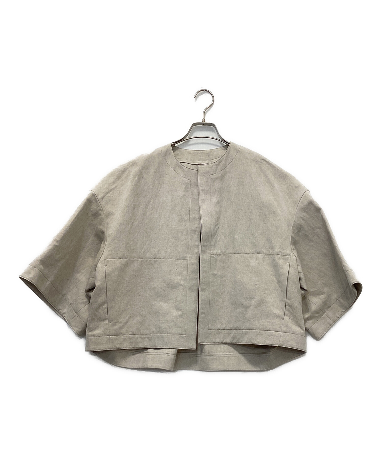 Drawer ノーカラージャケット ベージュ 38