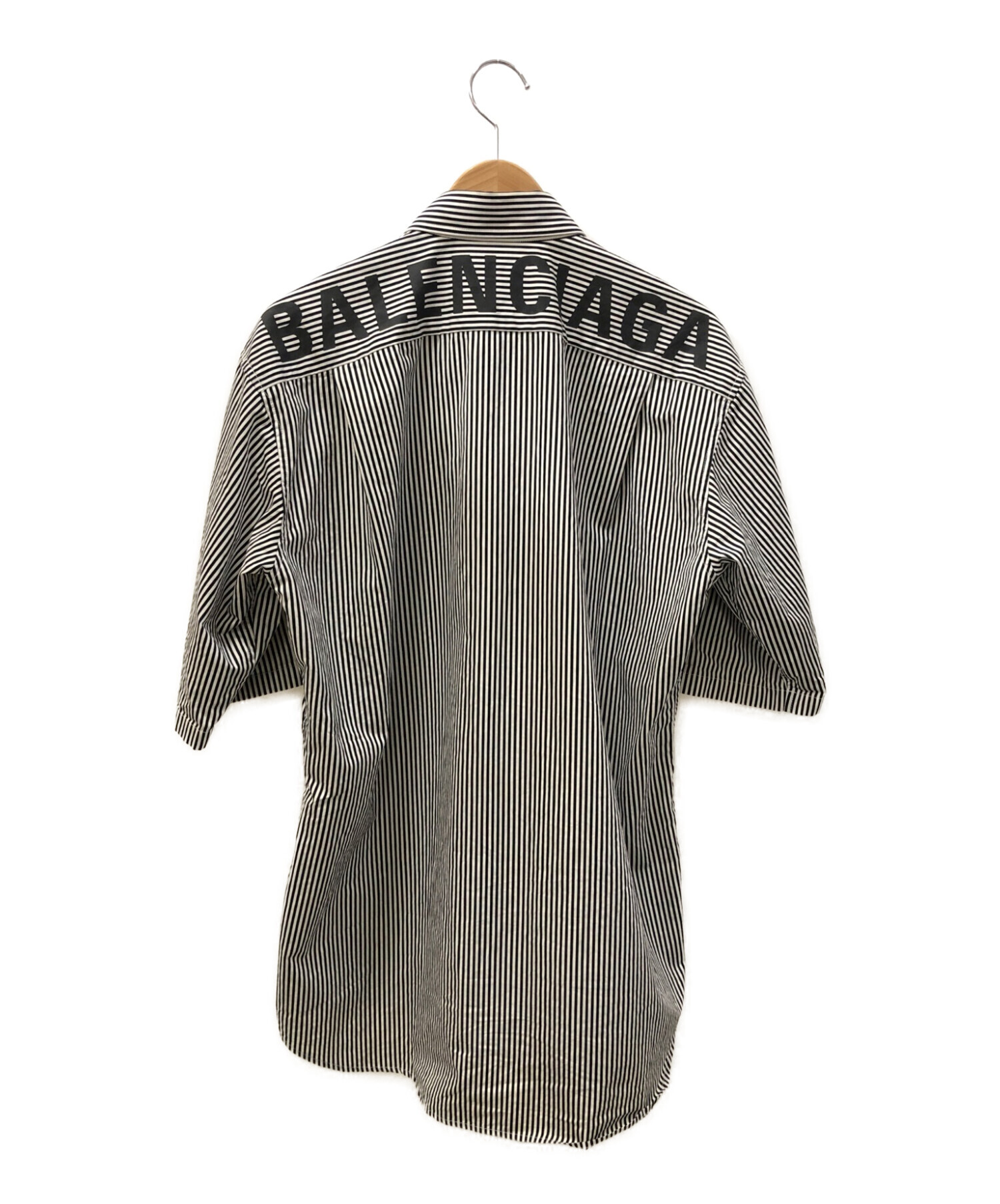 中古・古着通販】BALENCIAGA (バレンシアガ) ストライプ半袖シャツ 