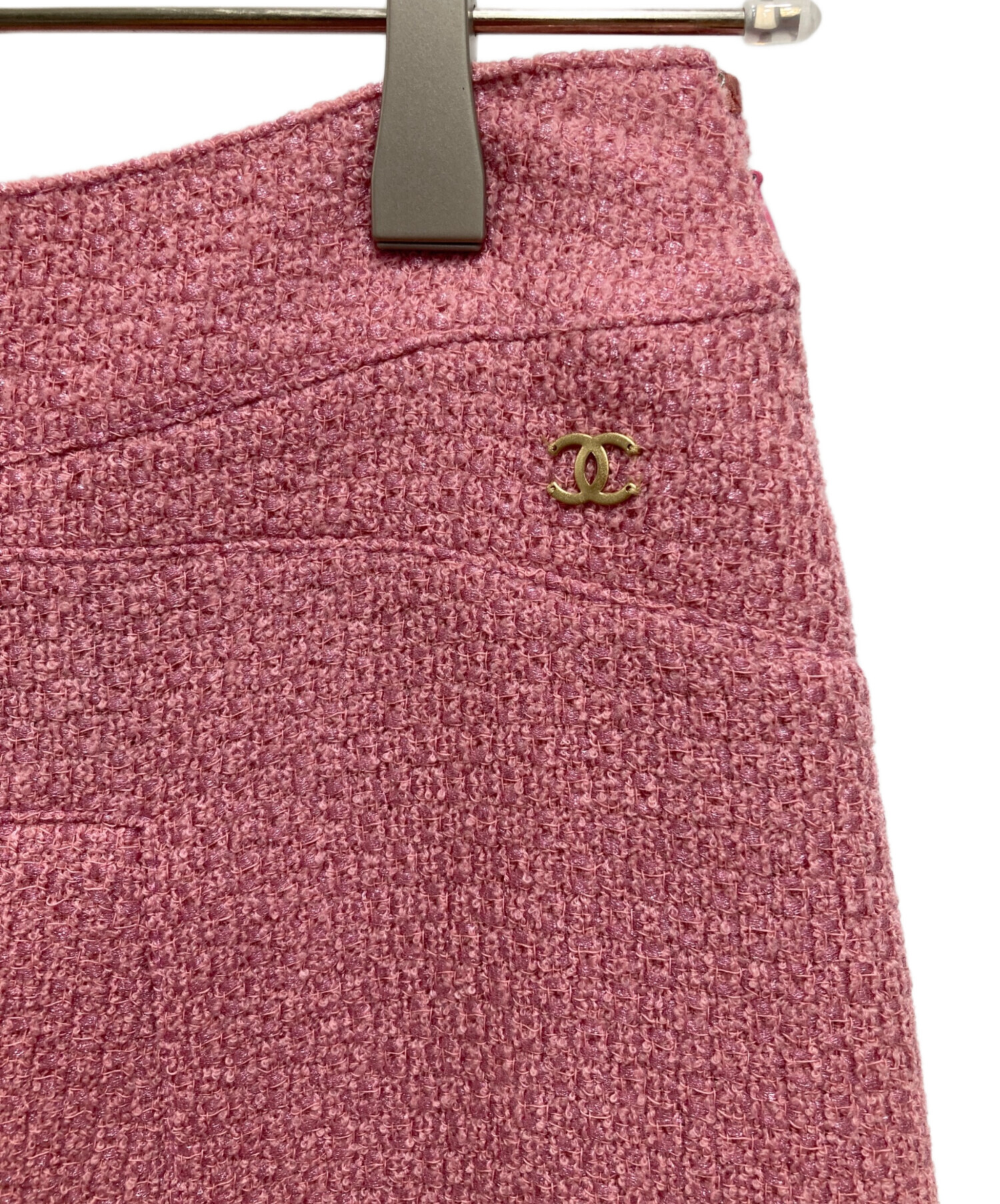 中古・古着通販】CHANEL (シャネル) ツイードココプリーツスカート  