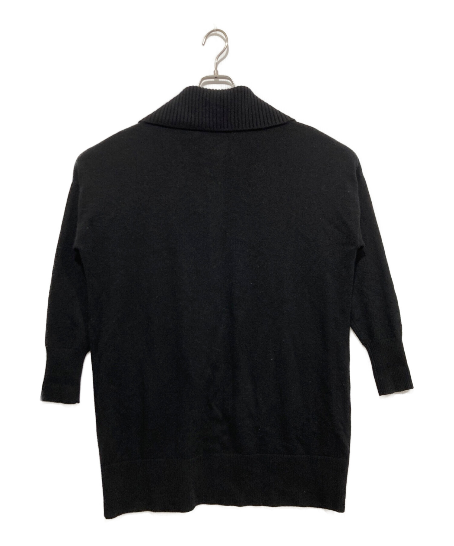 23SS⭐ theory luxeカーディガン 黒 38 - 半袖