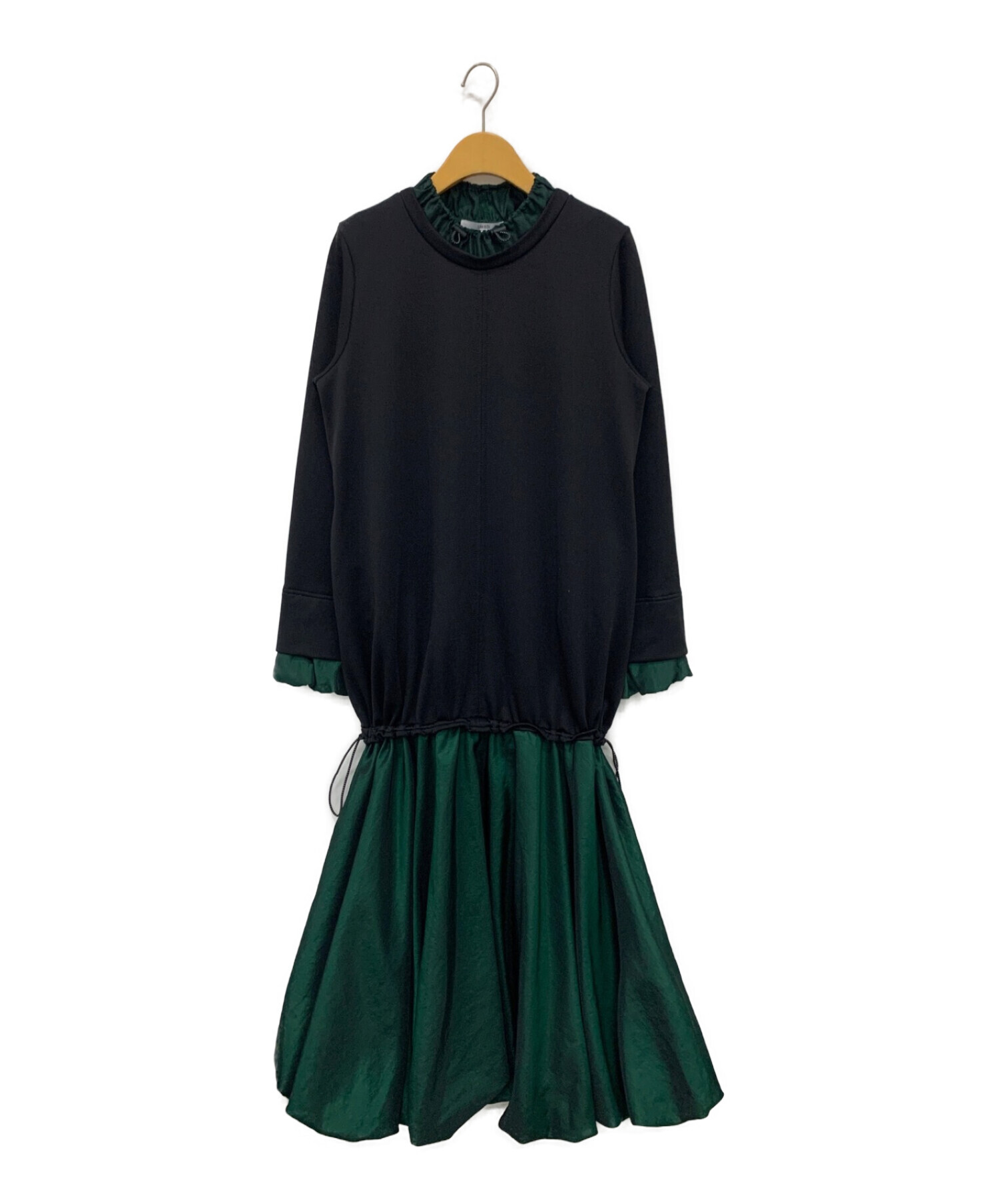 美品　UN3D.　アンスリード　ドローストリングバルーンワンピース　38 UN3D アンスリード ドローストリングバルーンワンピース 38