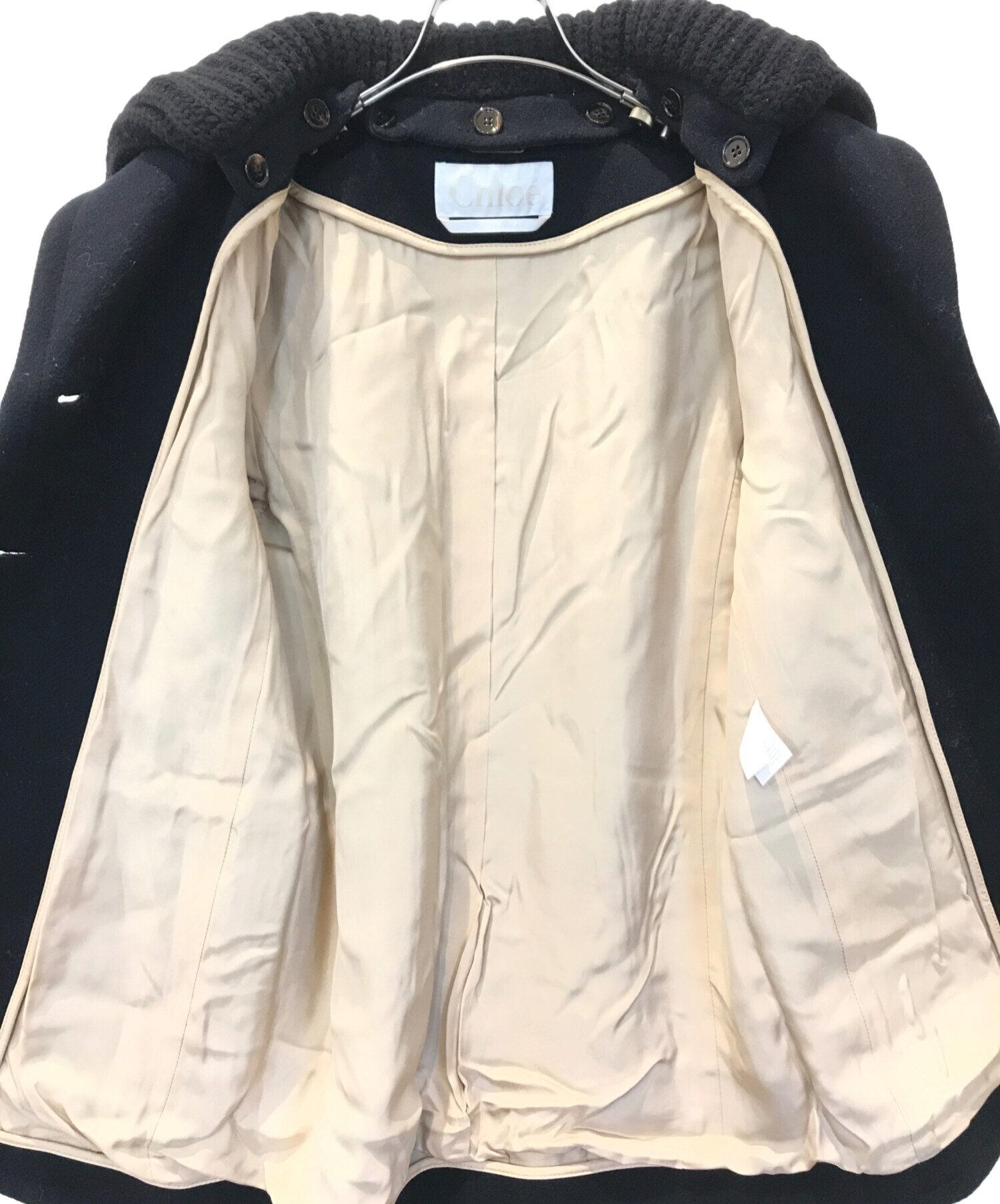 中古・古着通販】Chloe (クロエ) ハーフコート ブラック サイズ:34 