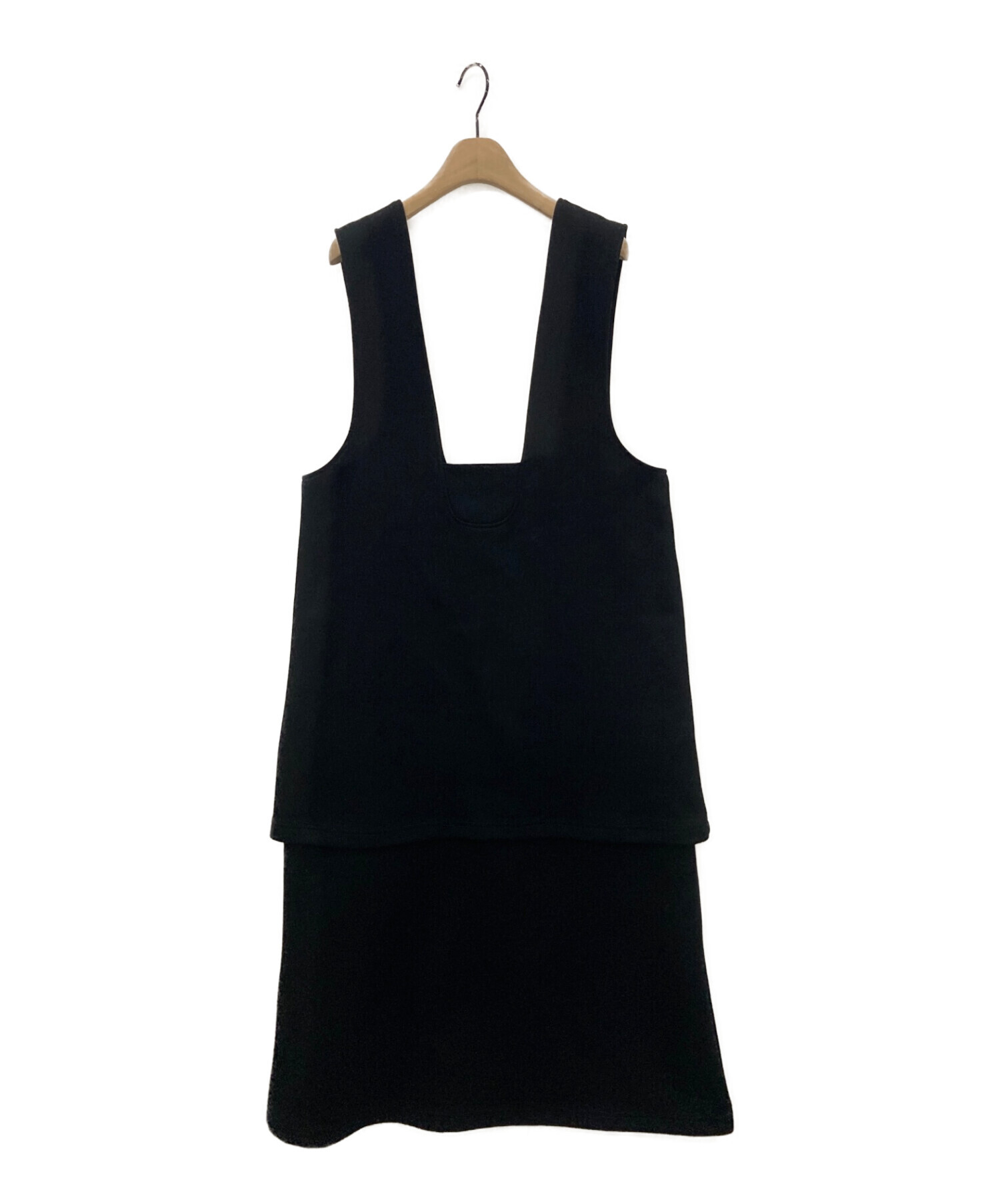 中古・古着通販】nagonstans (ナゴンスタンス) layered jumper-skirt  