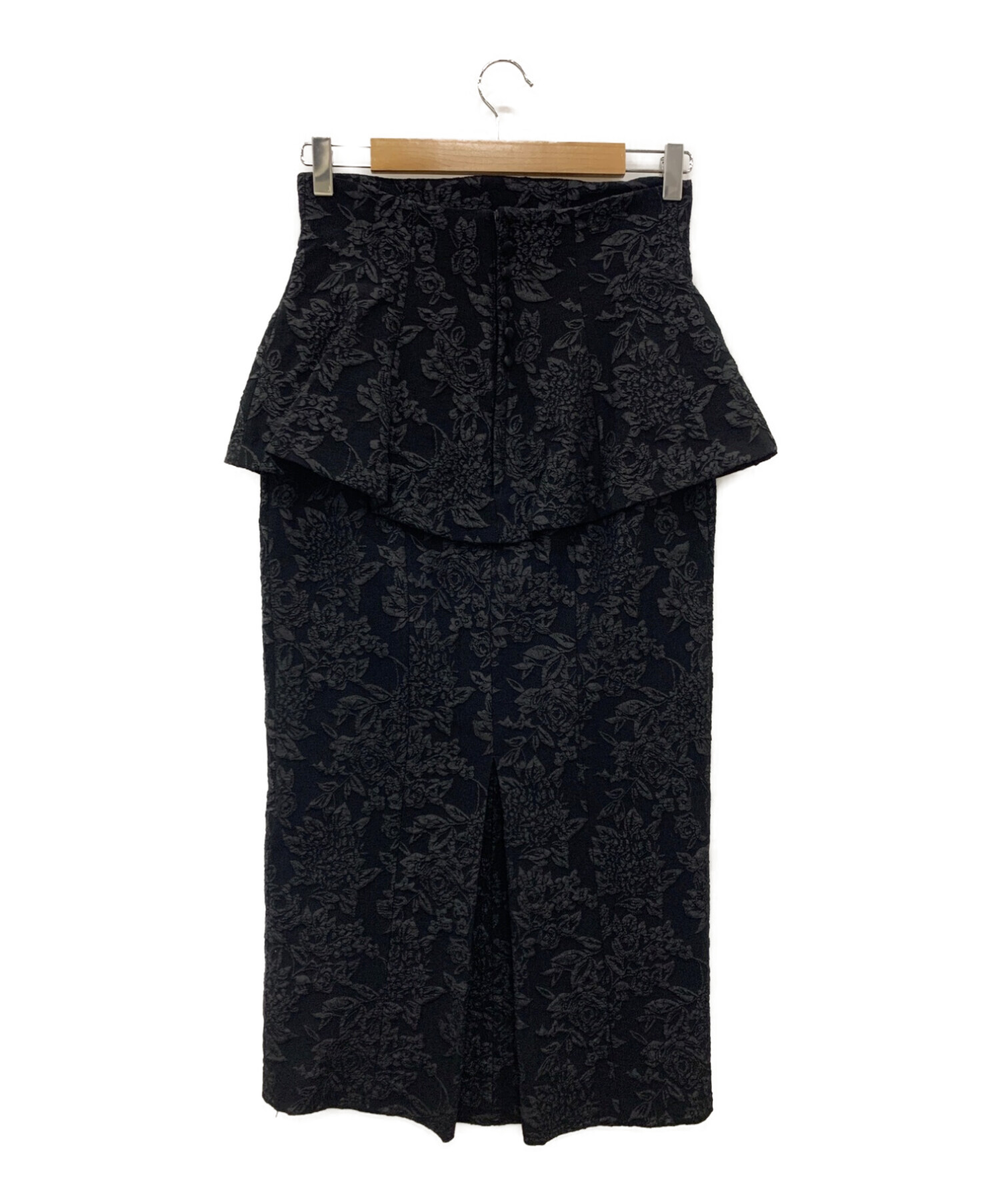 中古・古着通販】HER LIP TO (ハーリップトゥ) Floral Jacquard Peplum  