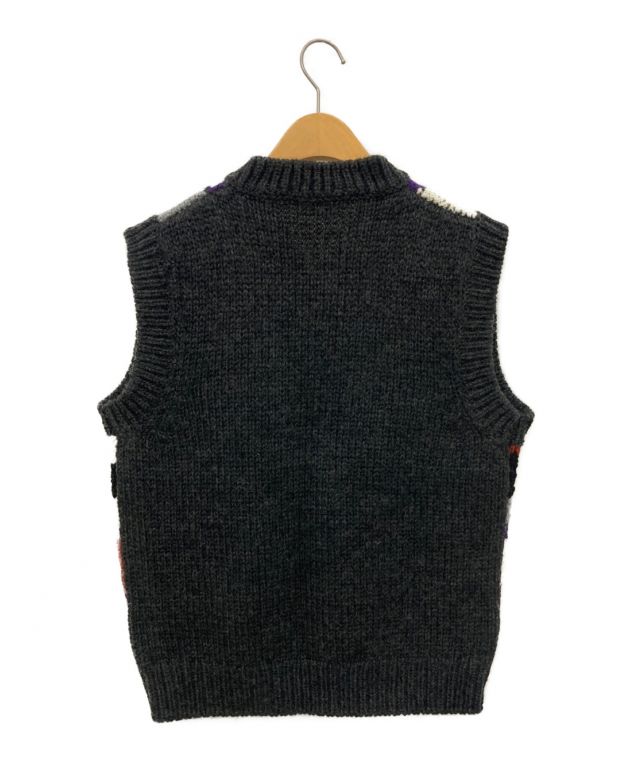 中古・古着通販】MARNI (マルニ) クロシェパッチワークベスト グレー 
