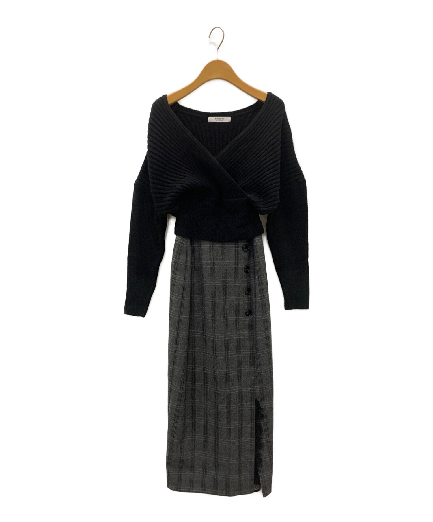 Her lip to Orsay Plaid Skirt Set